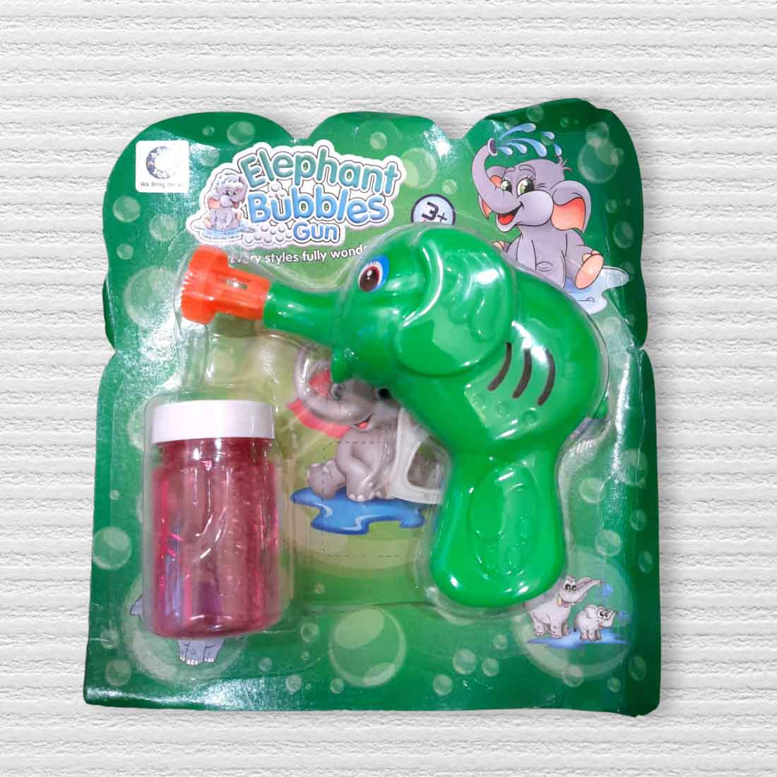 Bubble Making Gun with Bubble Solution in Elephant Shape - For Kids & Birthday Return Gift - Apkamart