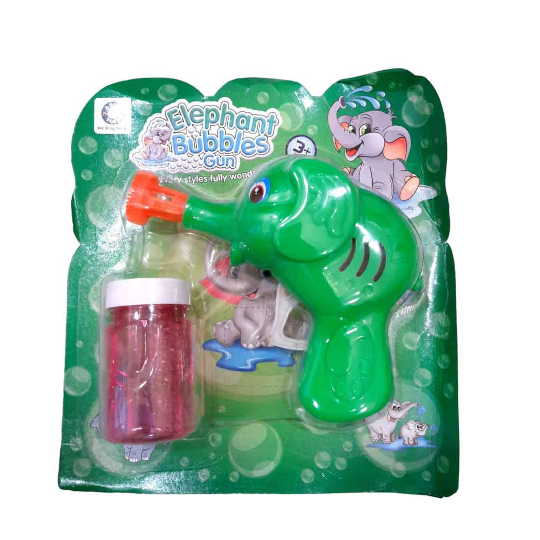 Bubble Making Gun with Bubble Solution in Elephant Shape - For Kids & Birthday Return Gift - Apkamart