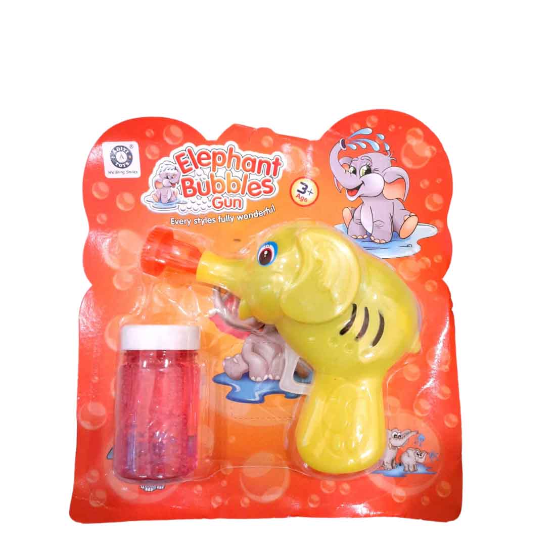 Bubble Making Gun with Bubble Solution in Elephant Shape - For Kids & Birthday Return Gift - Apkamart