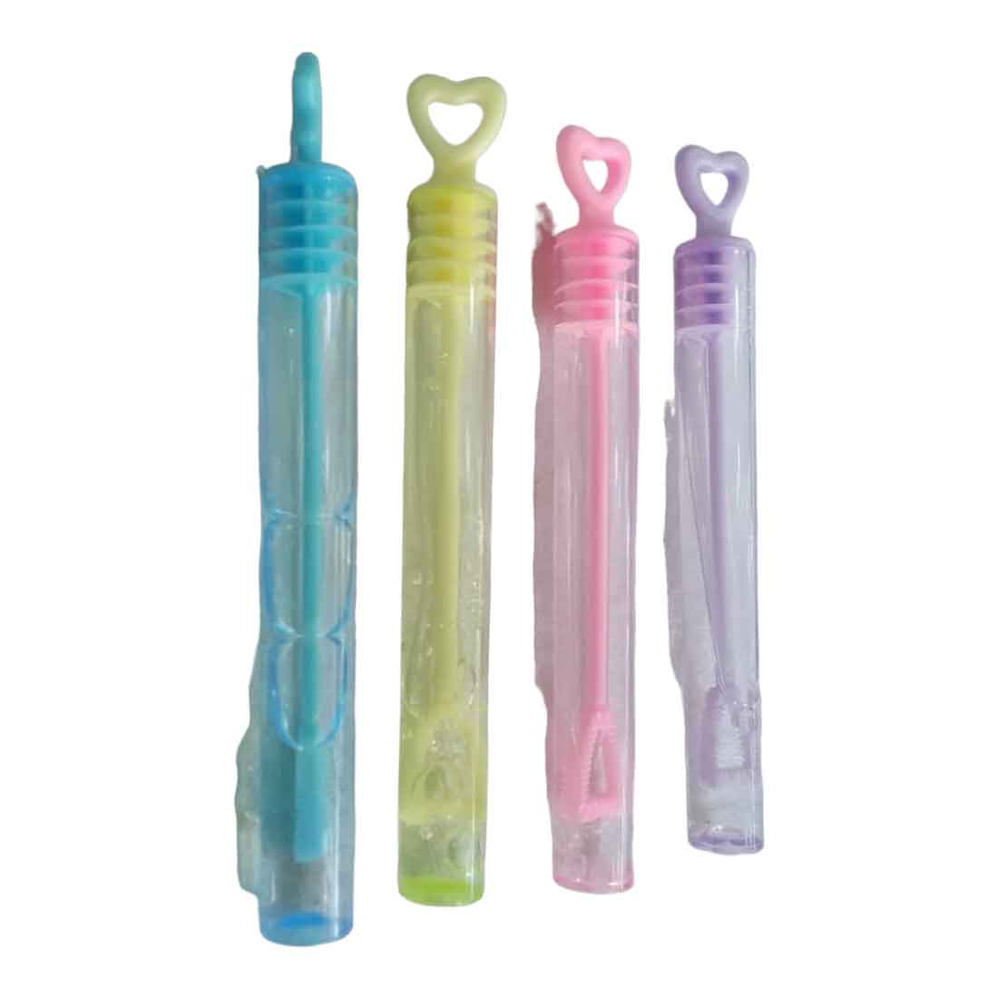 Colorful & Attractive Bubble Making Tube - For Kids & Birthday Return Gift (Pack of 12) - Apkamart