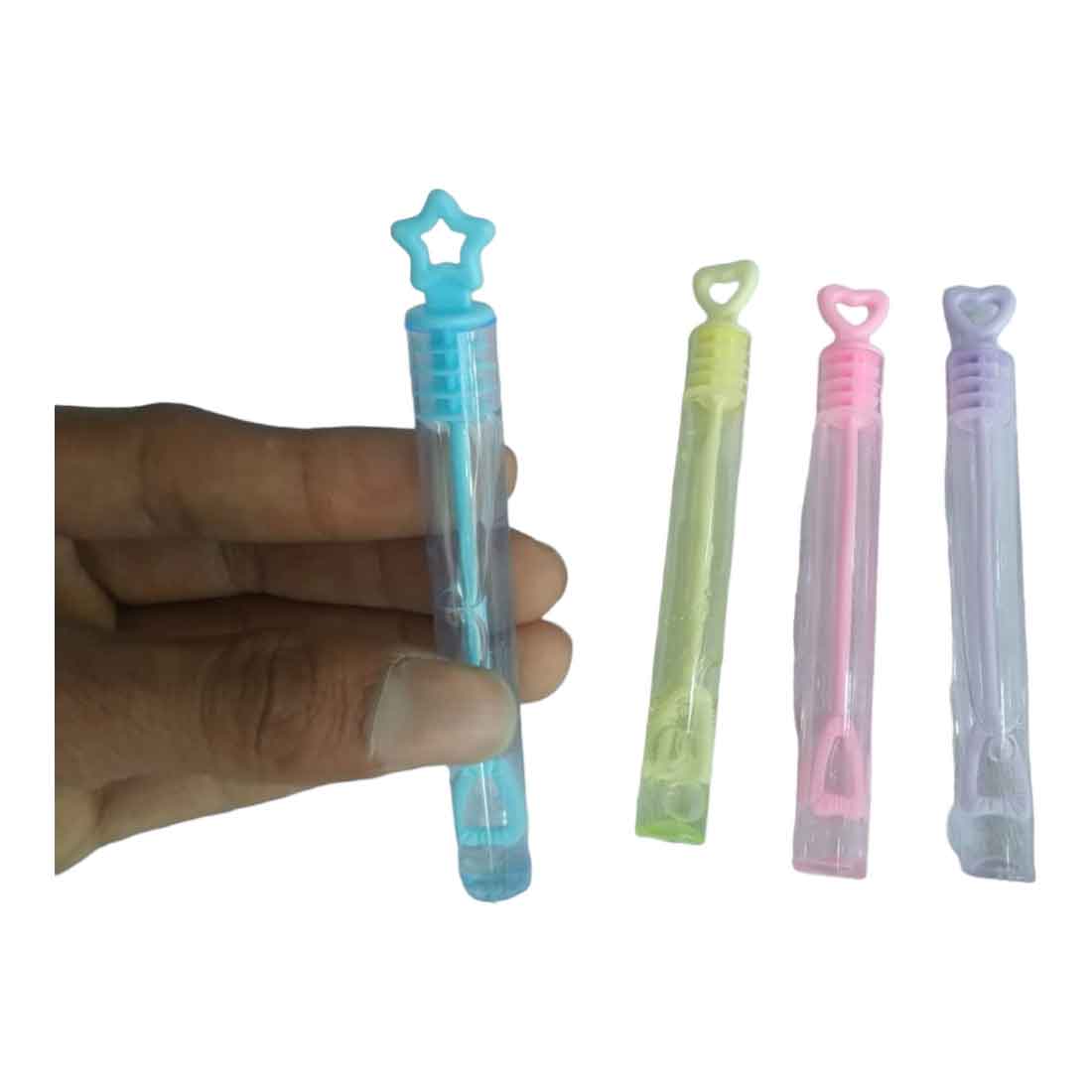 Colorful & Attractive Bubble Making Tube - For Kids & Birthday Return Gift (Pack of 12) - Apkamart