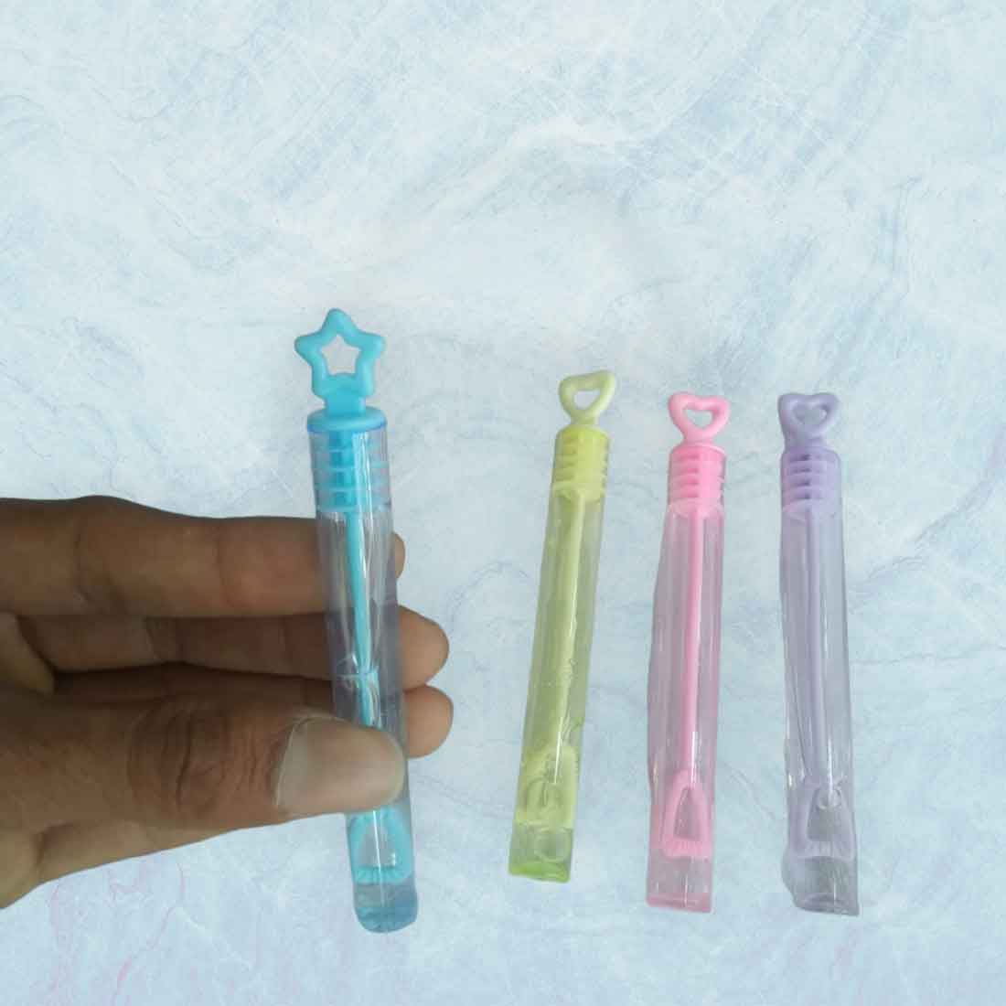 Colorful & Attractive Bubble Making Tube - For Kids & Birthday Return Gift (Pack of 12) - Apkamart