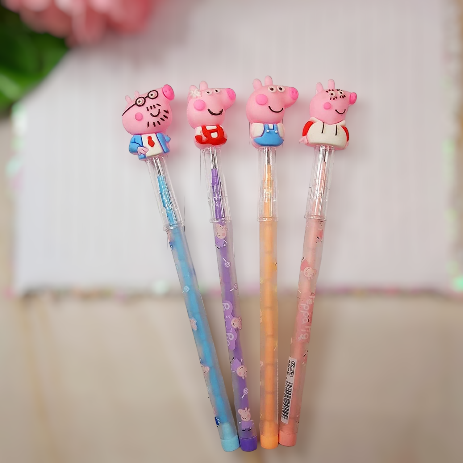 Lead Pencil for Kids | Multicolor Cartoon Pig | Drawing, Sketching & Return Gifts-Pack of 2 - Apkamart #Style_Pack Of 8