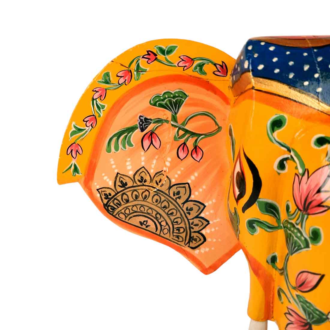 Elephant Head Wall Decor With Balaji face - Wall Art for Living Room - 14 Inch - Apkamart