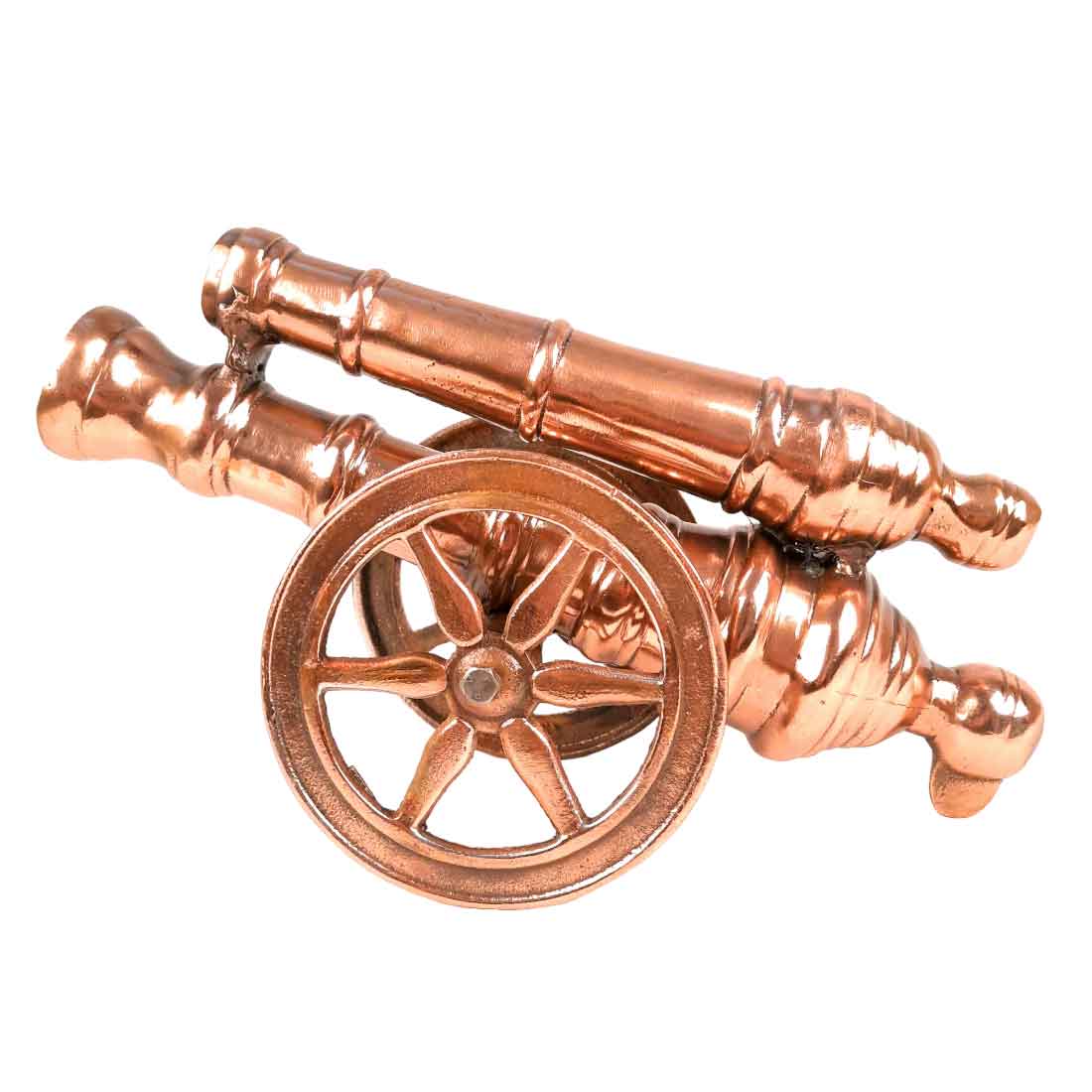 Cannon Double Barrel - Antique Showpiece - For Table Decor & Gifts -13 Inch