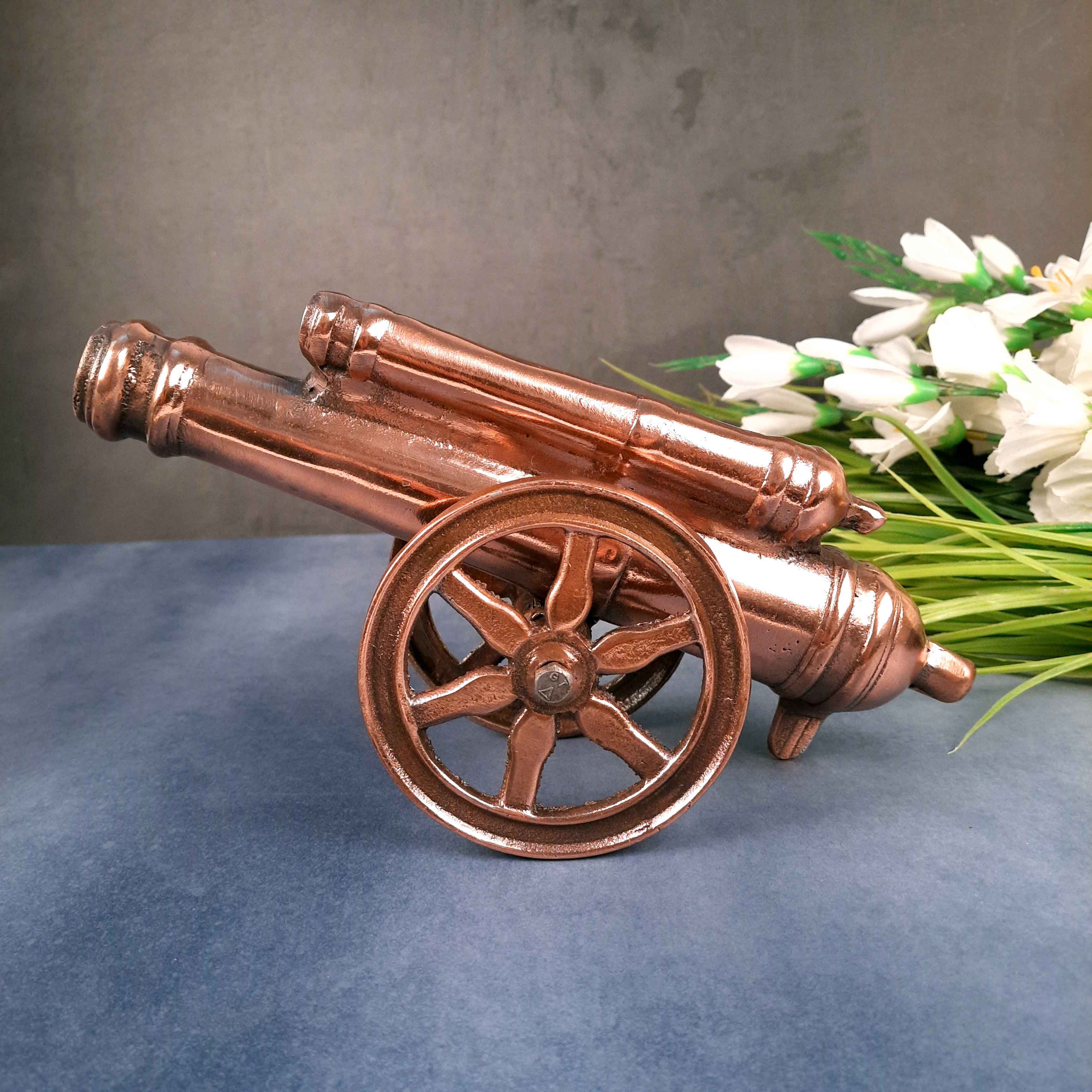 Cannon Showpiece - Double Barrel Vintage Cannon -11 Inch - Apkamart