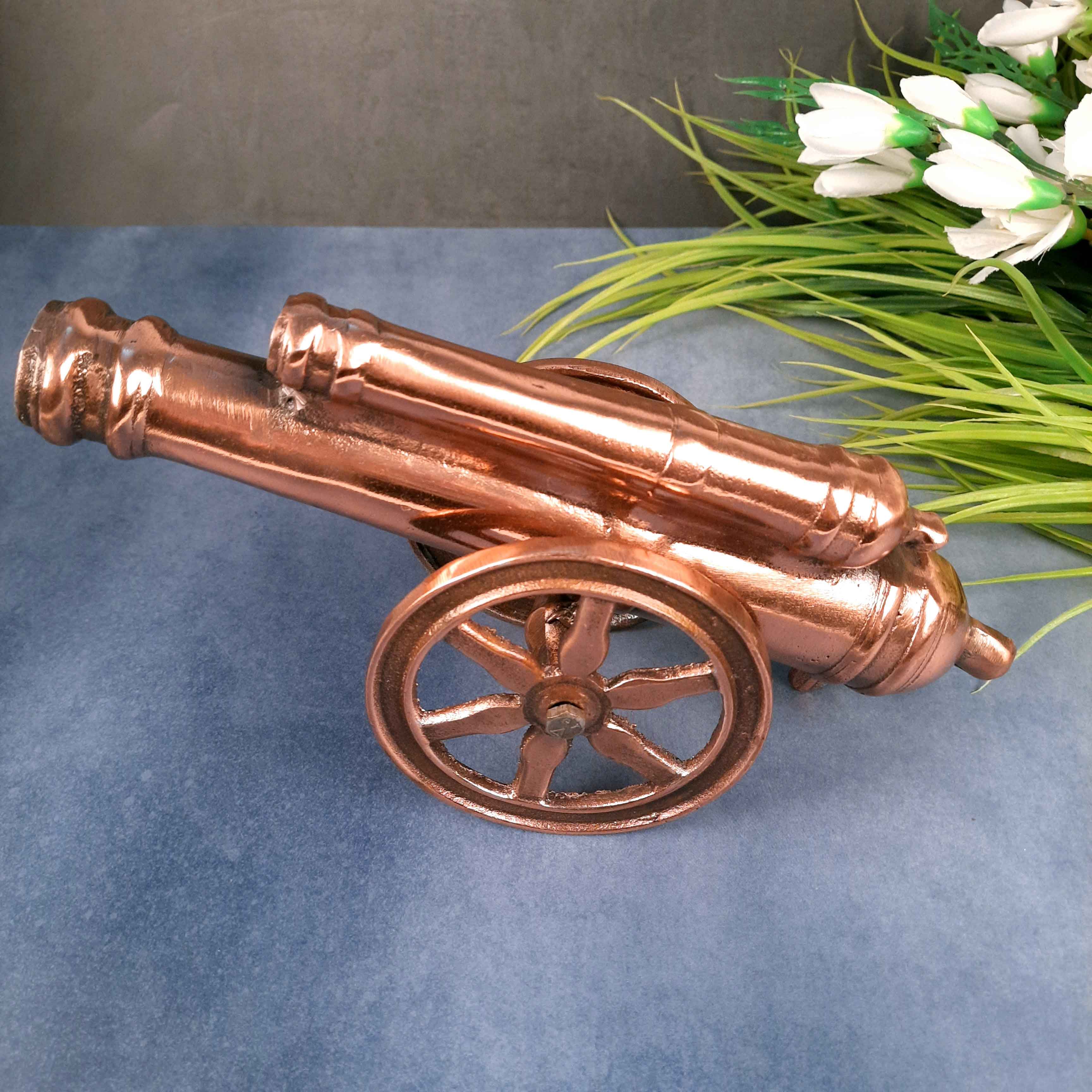 Cannon Showpiece - Double Barrel Vintage Cannon -11 Inch - Apkamart