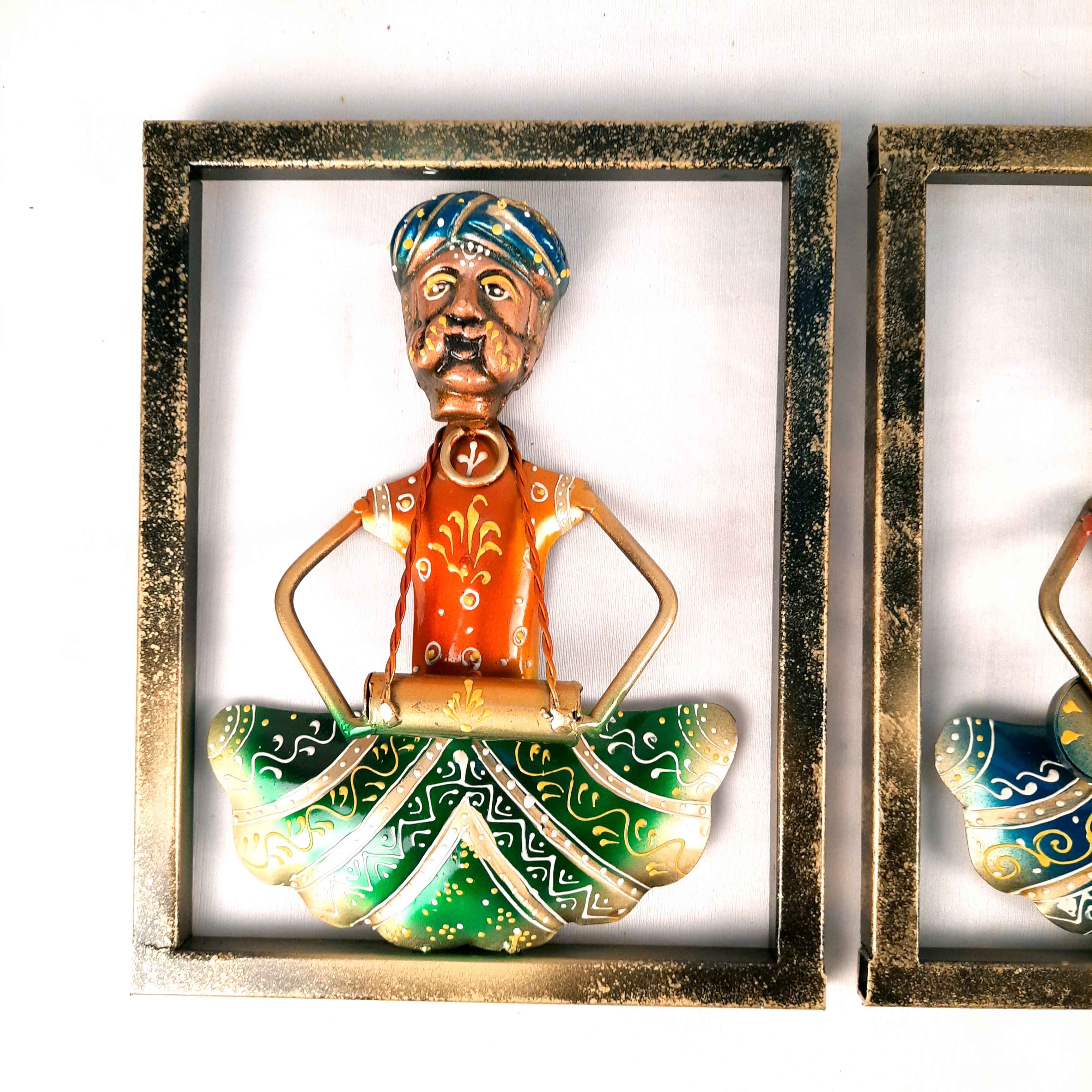 Musician Wall Hanging - Set of 3 | Traditional Wall Decor - For Home, Living Room & Gifts - 9 Inch - Apkamart