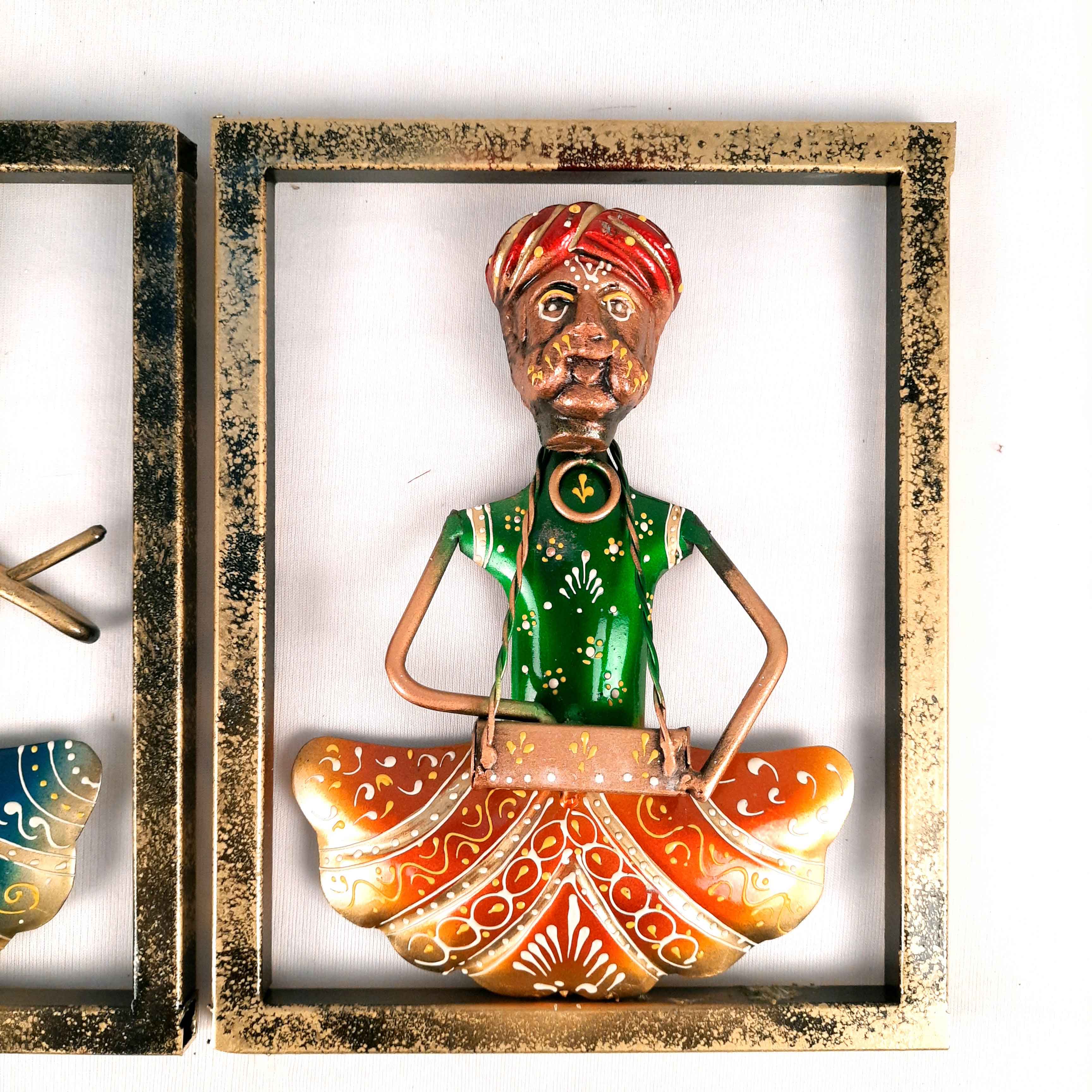 Musician Wall Hanging - Set of 3 | Traditional Wall Decor - For Home, Living Room & Gifts - 9 Inch - Apkamart