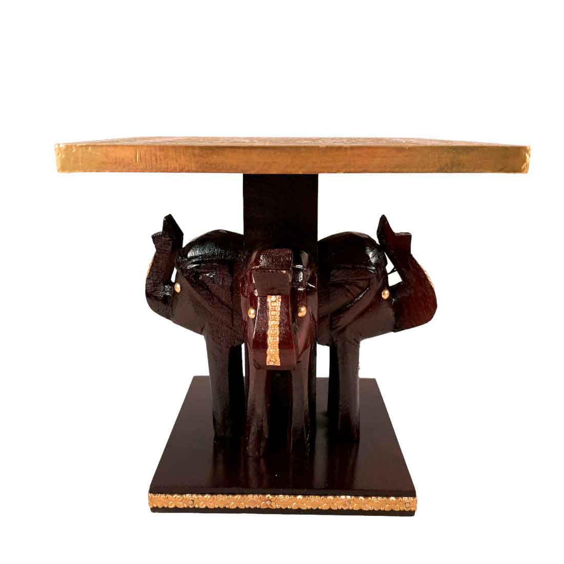 Elephant Cake Stand | Elephant Small Table Showpiece - For Home Decor & Gifts - 8 Inch - Apkamart
