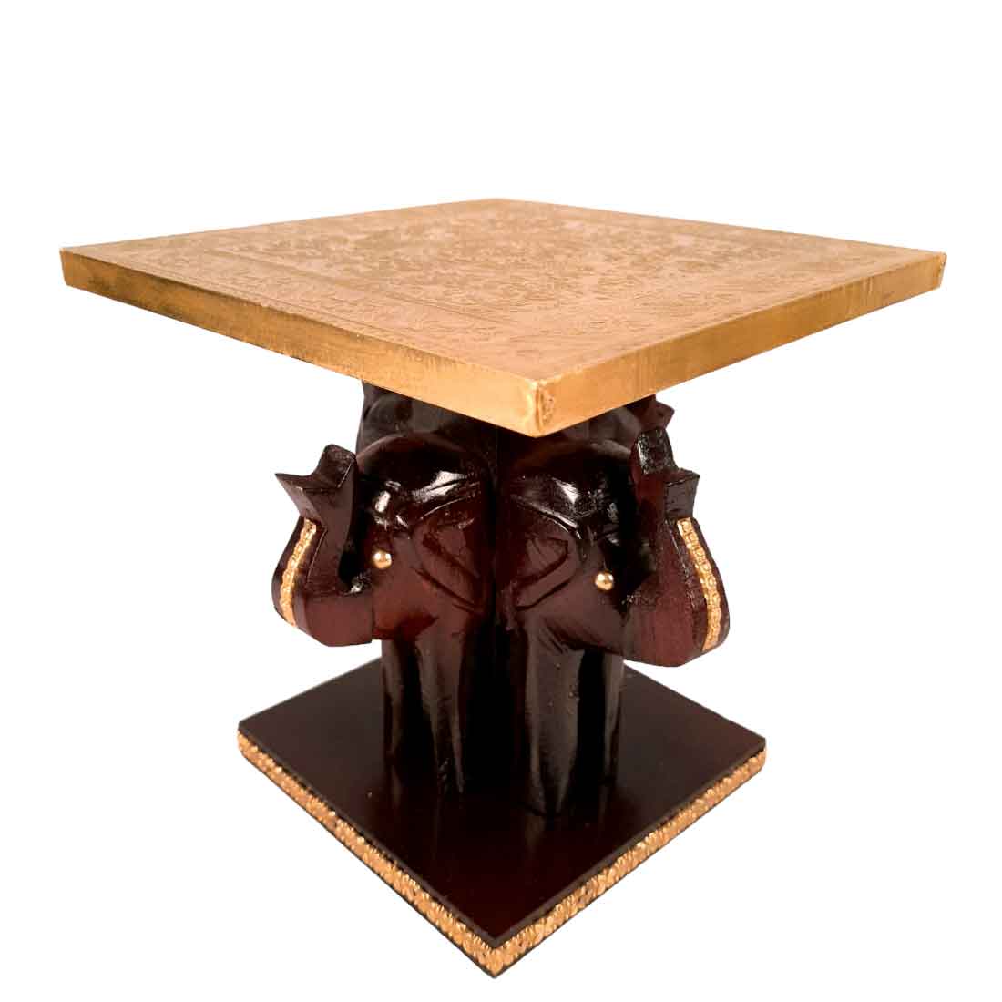 Elephant Cake Stand | Elephant Small Table Showpiece - For Home Decor & Gifts - 8 Inch - Apkamart