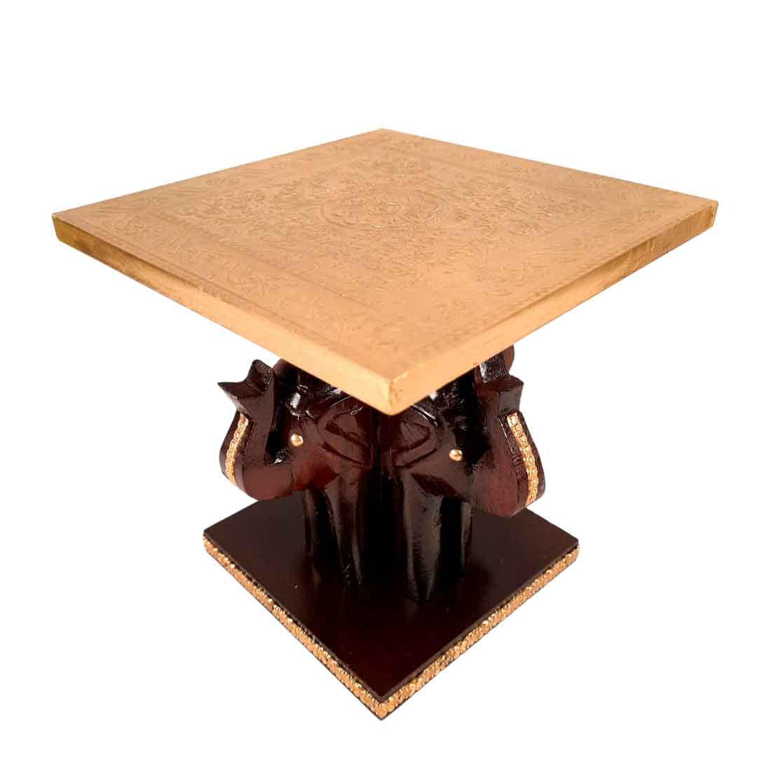 Elephant Cake Stand | Elephant Small Table Showpiece - For Home Decor & Gifts - 8 Inch - Apkamart