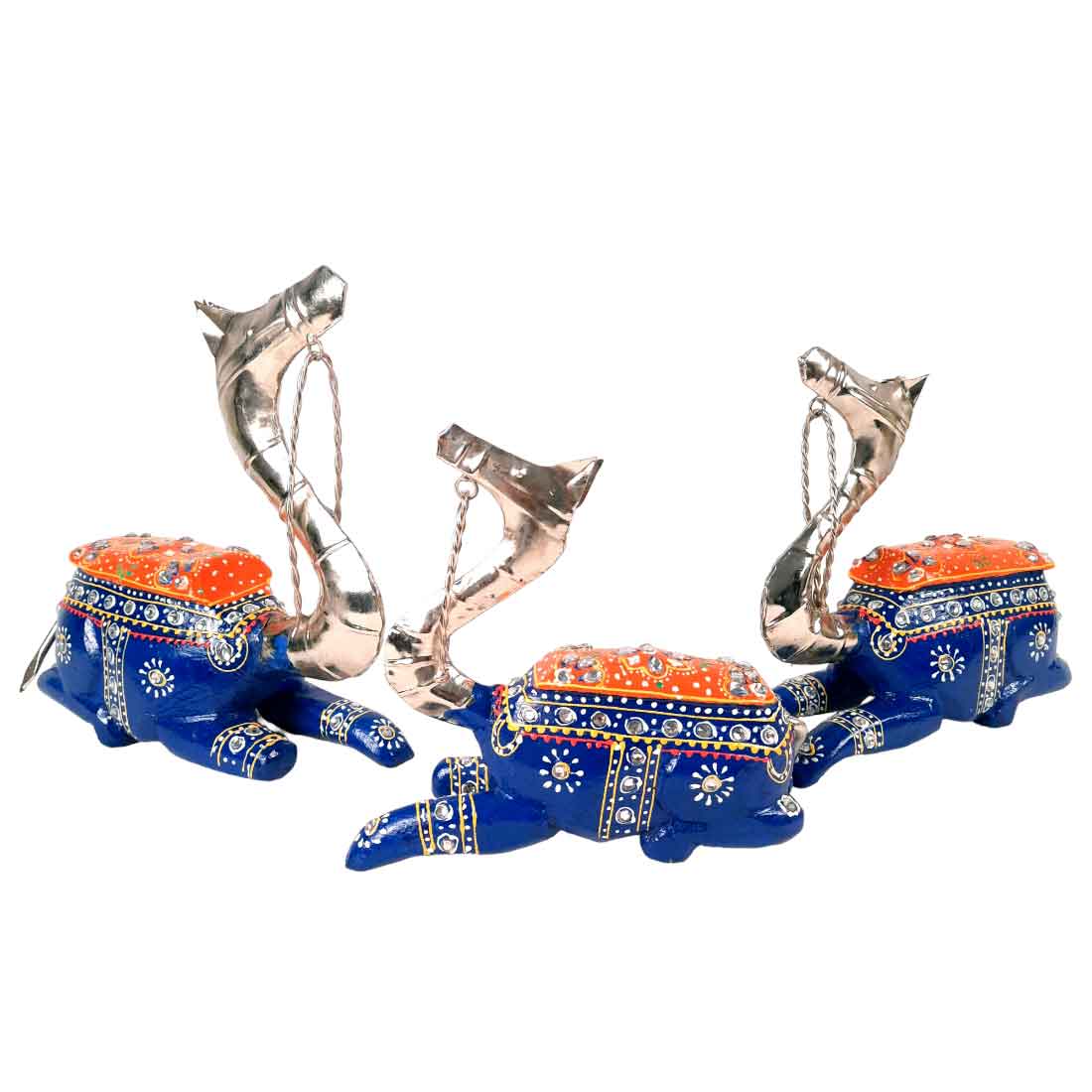 Camel Showpiece - For Home, Living Room & Table Decor - 9 Inch - Set of 3