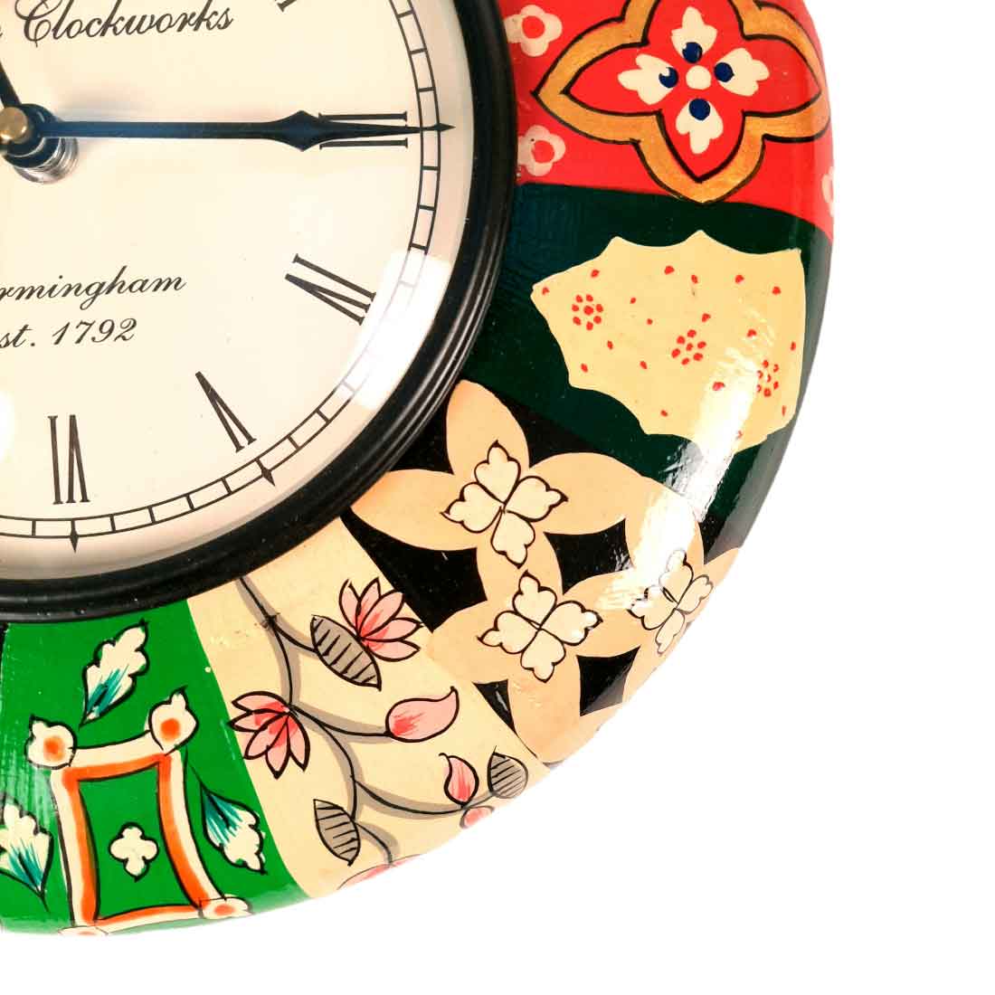 Wall Clock for Home | Wall Mount Analog Round Clock | Antique Deewar Ghadi - For Living Room, Bedroom, Hall, Office Decor & Gift- Apkamart #Style_Design 1