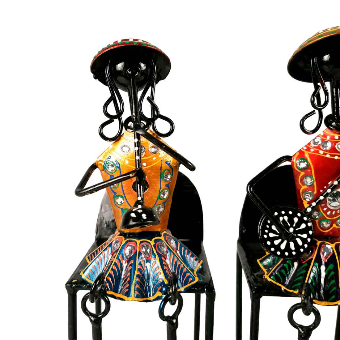 Musician Showpiece | Antique Showpiece - For Center Table Decoration- 11 Inch -Set of 3 - Apkamart