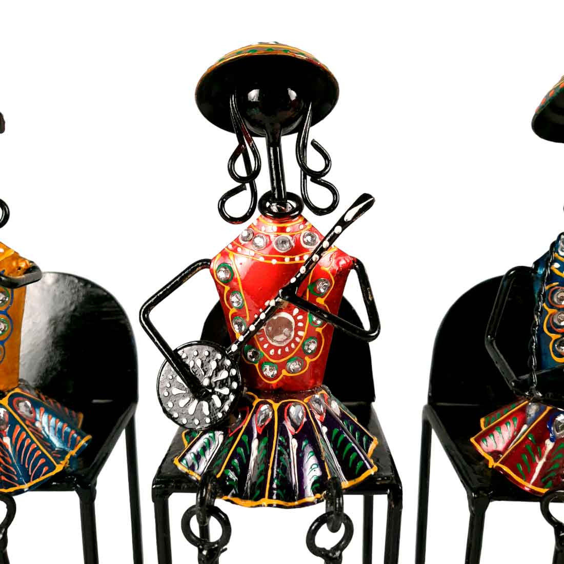 Musician Showpiece | Antique Showpiece - For Center Table Decoration- 11 Inch -Set of 3 - Apkamart