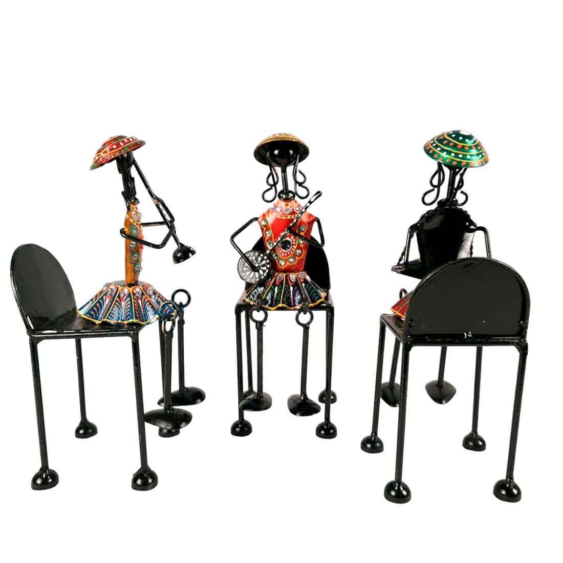 Musician Showpiece | Antique Showpiece - For Center Table Decoration- 11 Inch -Set of 3 - Apkamart