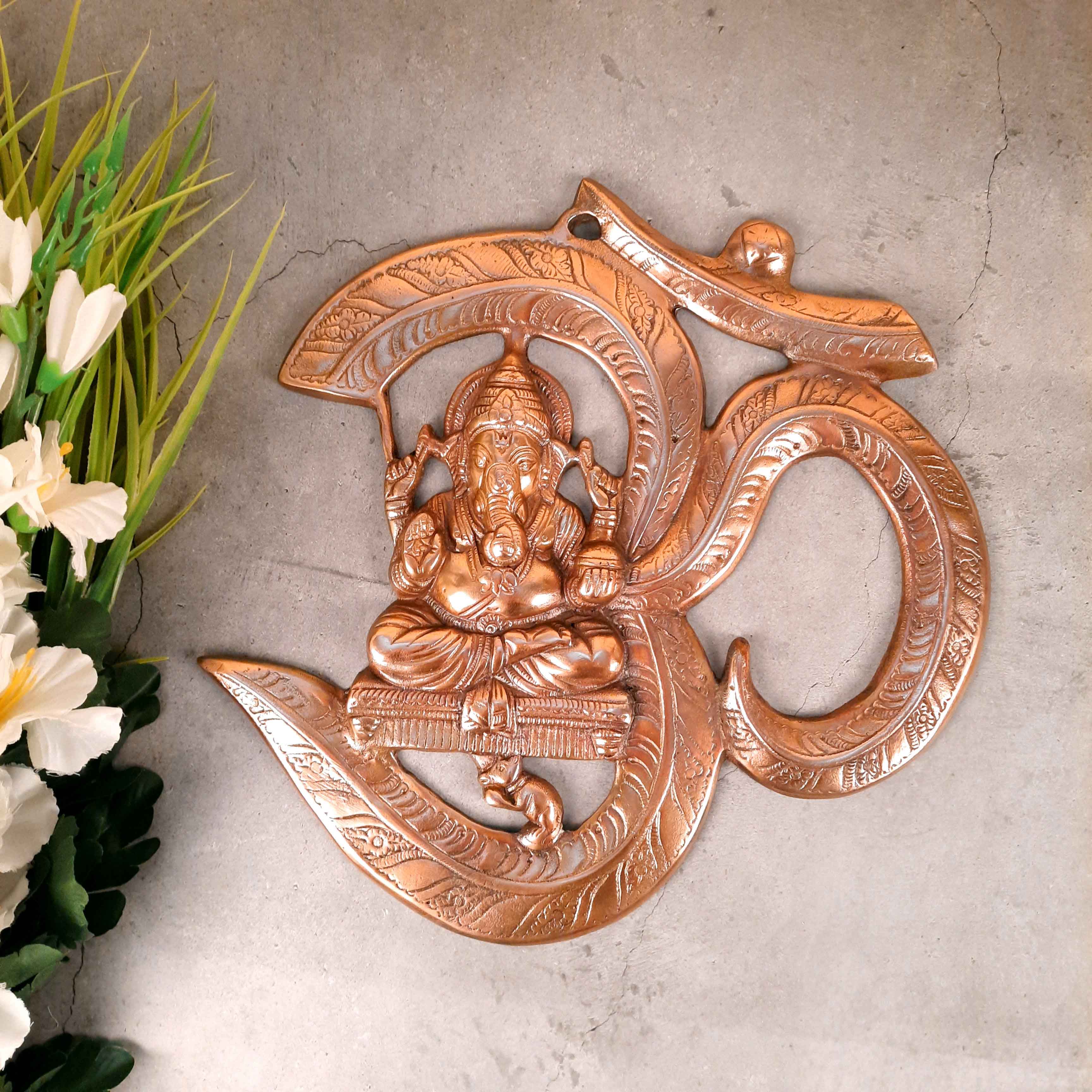 Ganesh Wall Hanging | Ganpati Wall Decor - For Home Decor & Gifts - 14 Inch - Apkamart