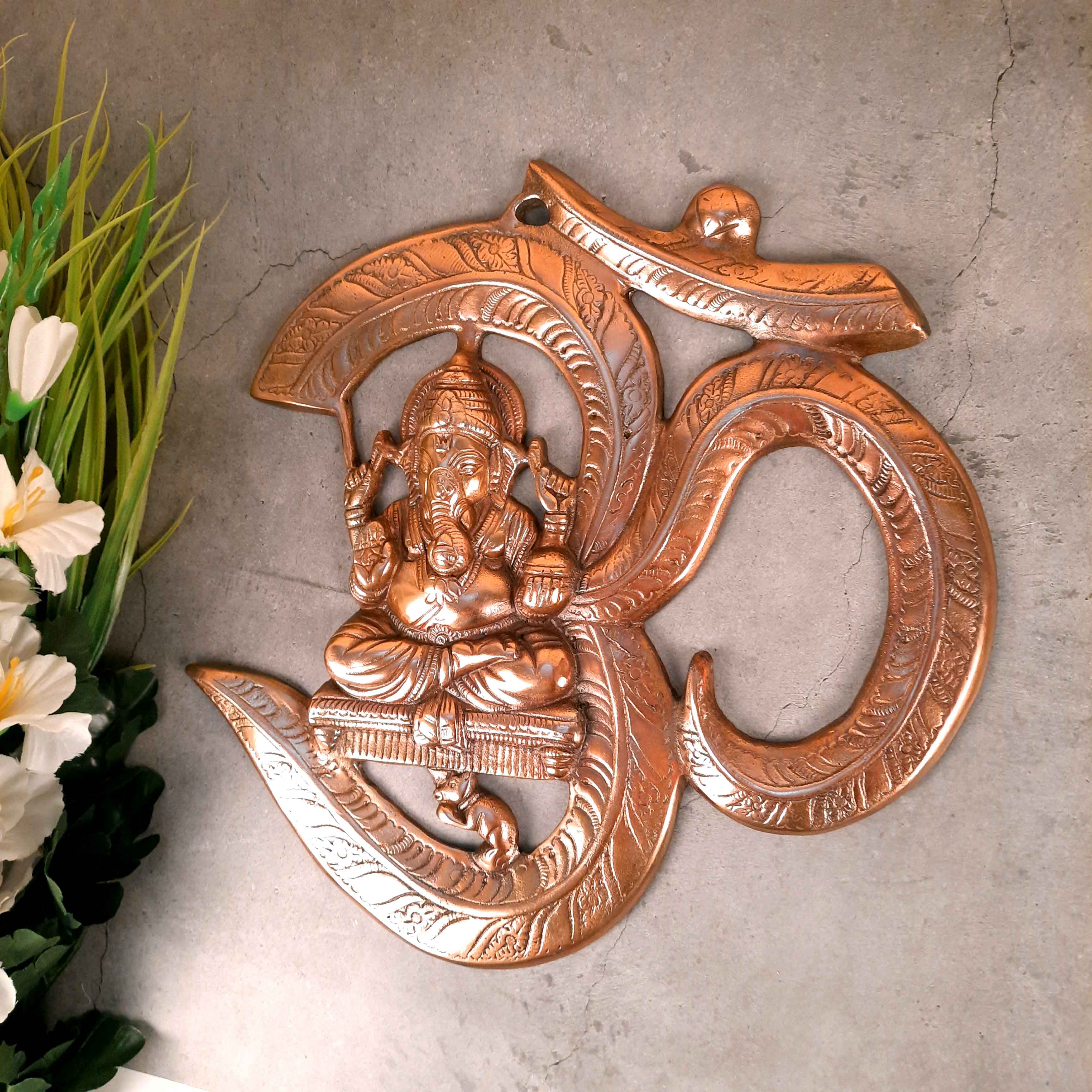Ganesh Wall Hanging | Ganpati Wall Decor - For Home Decor & Gifts - 14 Inch - Apkamart