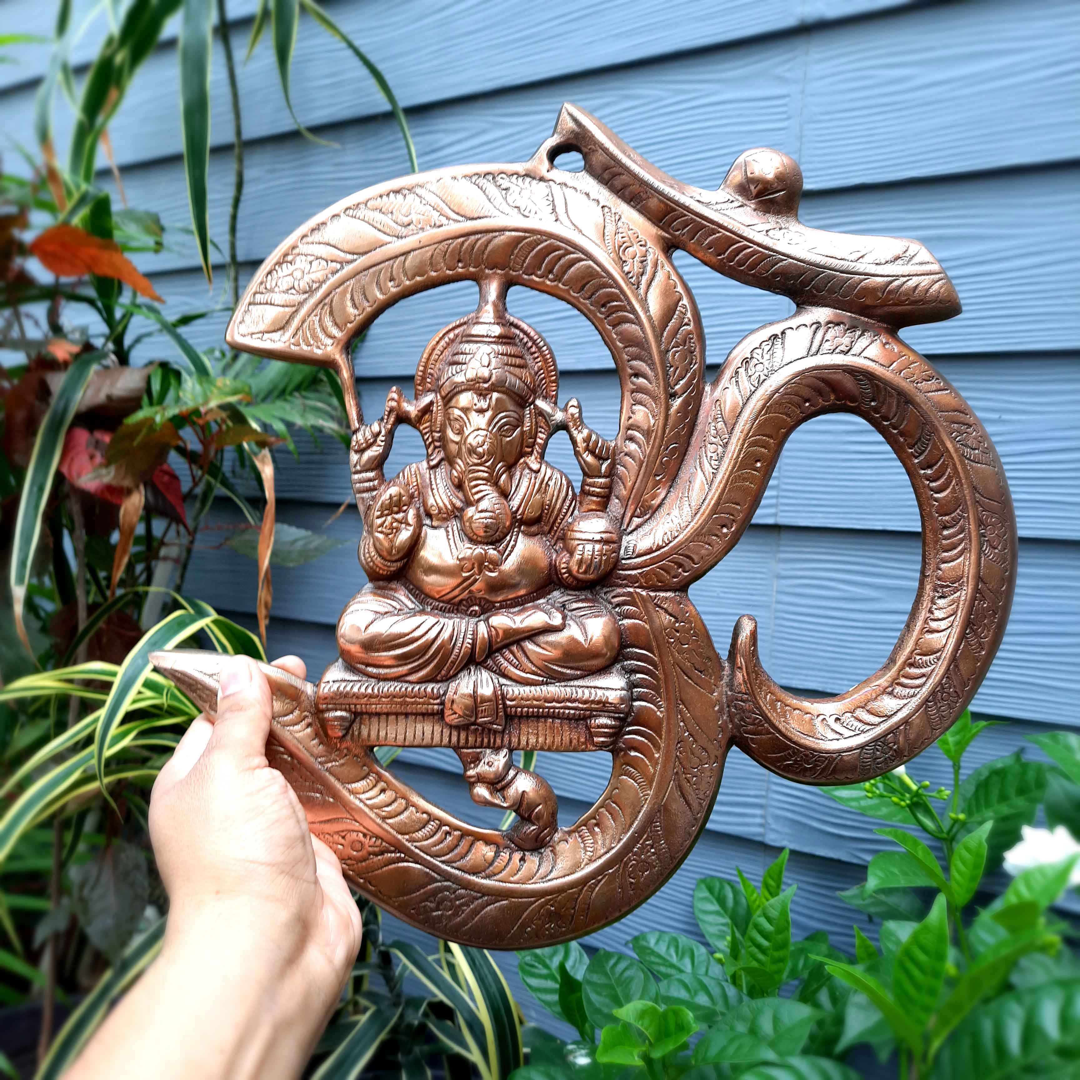 Ganesh Wall Hanging | Ganpati Wall Decor - For Home Decor & Gifts - 14 Inch - Apkamart