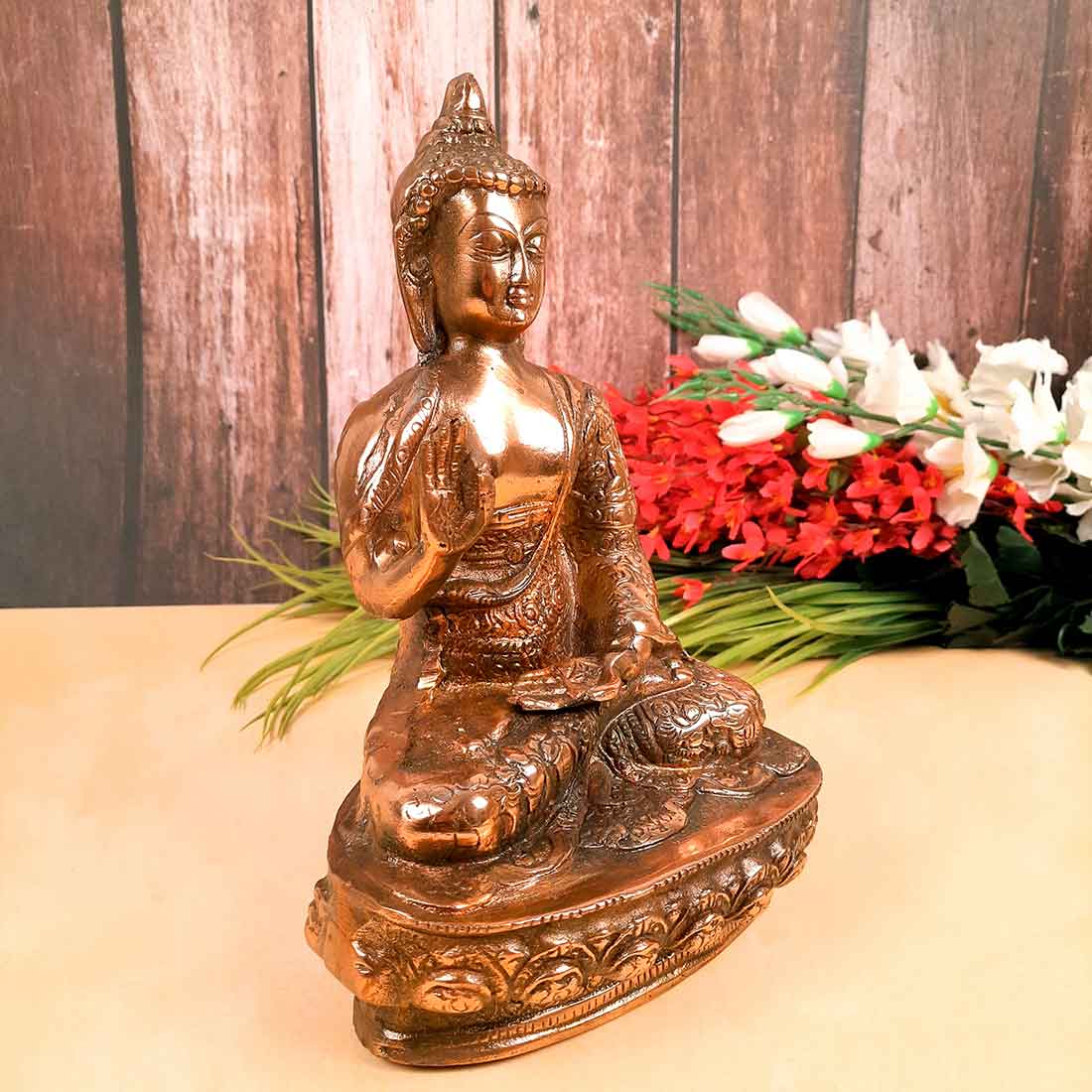 Buddha Statue - for Home & Garden Decor - 12 Inch- Apkamart