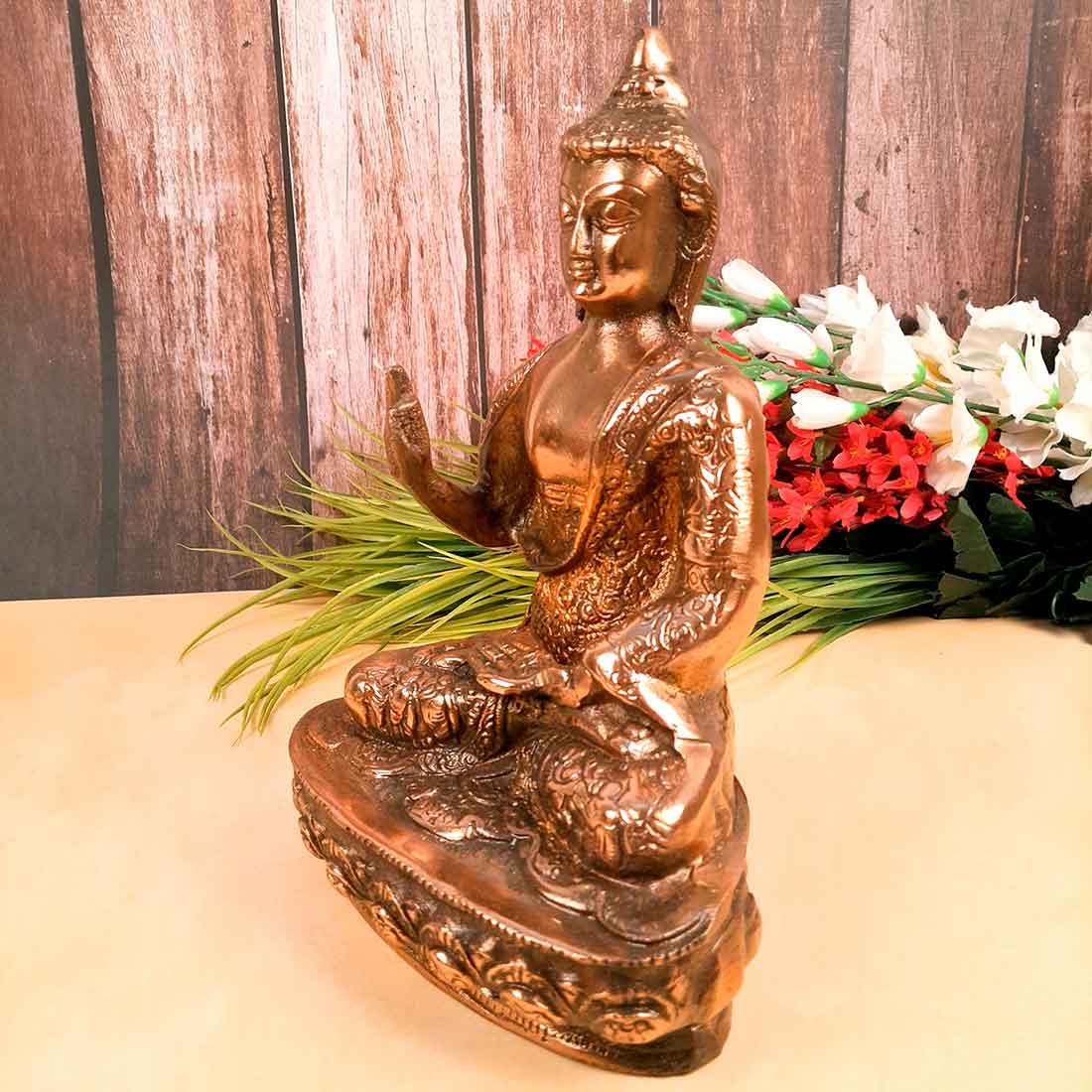 Buddha Statue - for Home & Garden Decor - 12 Inch- Apkamart