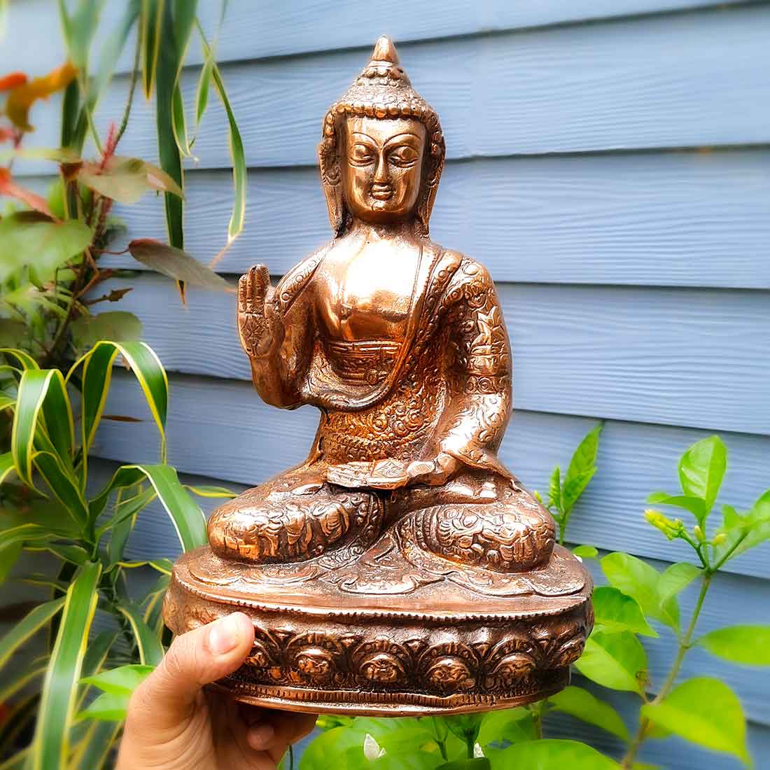 Buddha Statue - for Home & Garden Decor - 12 Inch- Apkamart