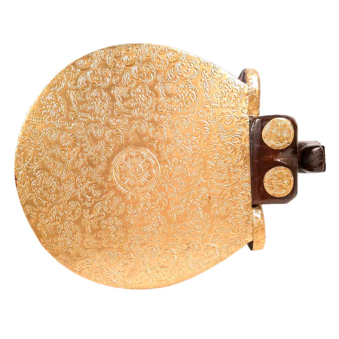 Elephant Design Brass Corner Table | Bed Side Table for Small Spaces - 12 Inch- Apkamart #Style_Style 1