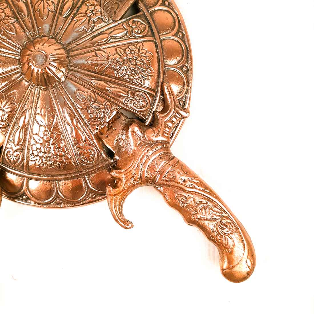 Dhal Talwar Wall Hanging | Royal Sword & Shield Showpiece - For Home & Wall Decor - 9 Inch - Apkamart #Style_Pack of 1