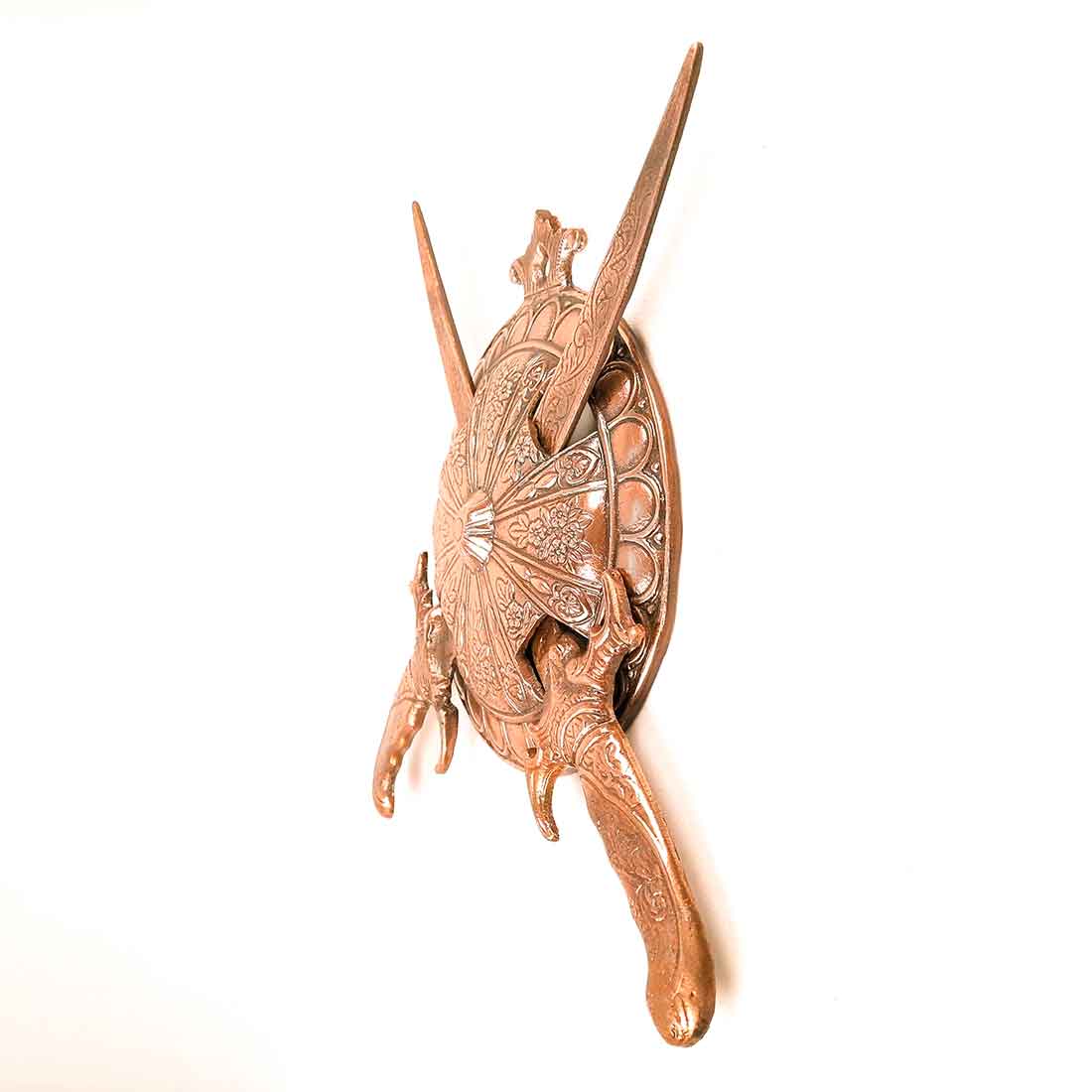 Dhal Talwar Wall Hanging | Royal Sword & Shield Showpiece - For Home & Wall Decor - 9 Inch - Apkamart #Style_Pack of 1