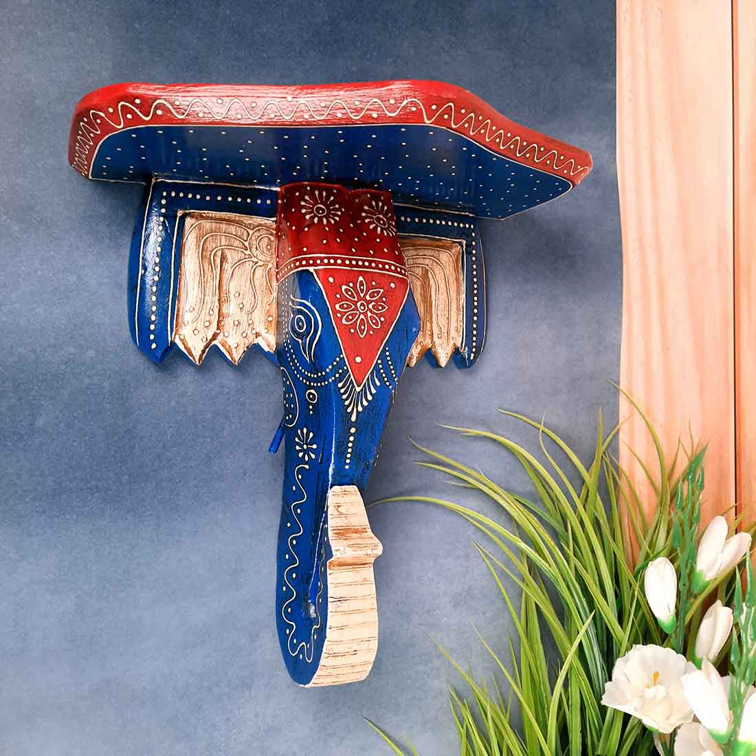 Wall Bracket - Elephant Design - For Living Room Interior Decoration - 12 Inch- Apkamart