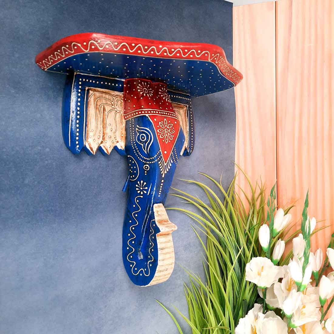 Wall Bracket - Elephant Design - For Living Room Interior Decoration - 12 Inch- Apkamart