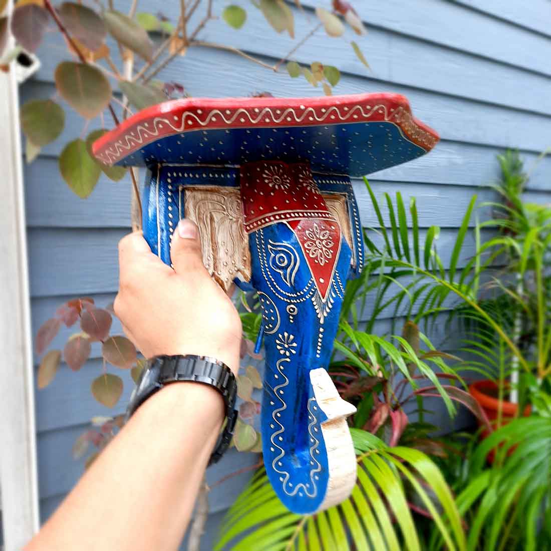 Wall Bracket - Elephant Design - For Living Room Interior Decoration - 12 Inch- Apkamart