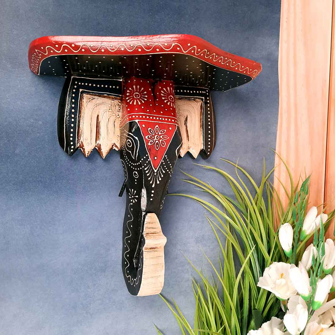 Black Wall Bracket - For Drawing Room Decor - 12 Inch- Apkamart