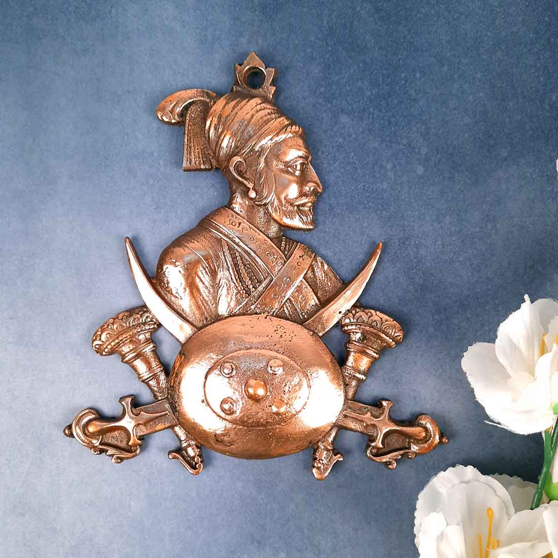 Shivaji Maharaj Wall Hanging - For Home, Office & Schools - 9 Inch- Apkamart