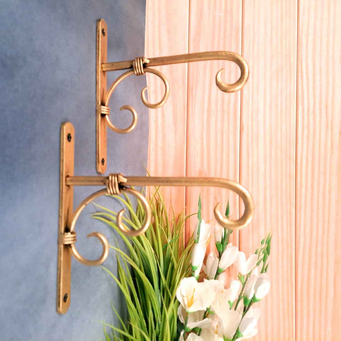 Metal Wall Hook - For Hanging Pots, Plants & Votives - 8 Inch -Apkamart #style_ pack of 2
