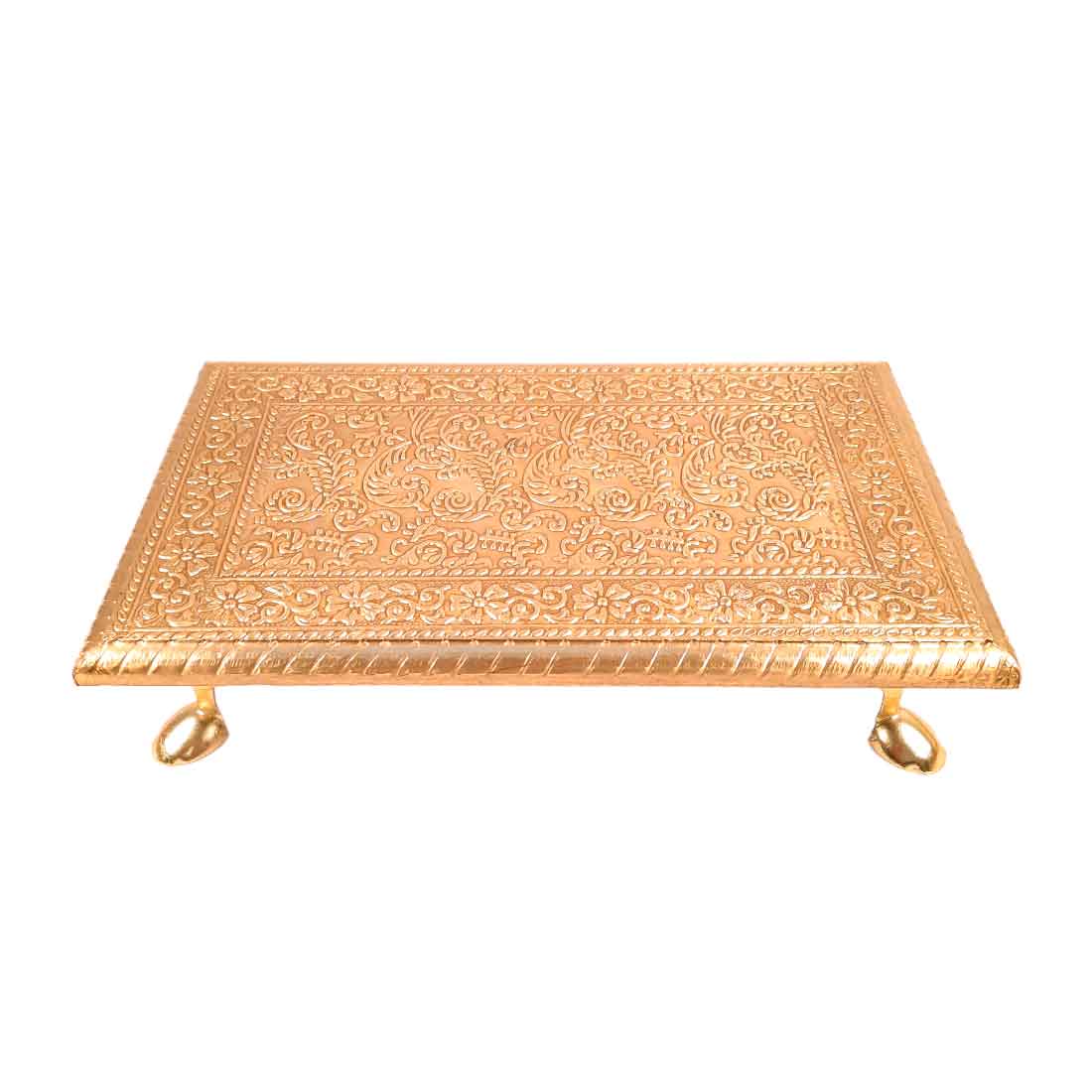 Brass Patla | Siting Stool | Bajot |(6X10) (8x12) (10x14) (Set of 3) Golden- Apkamart