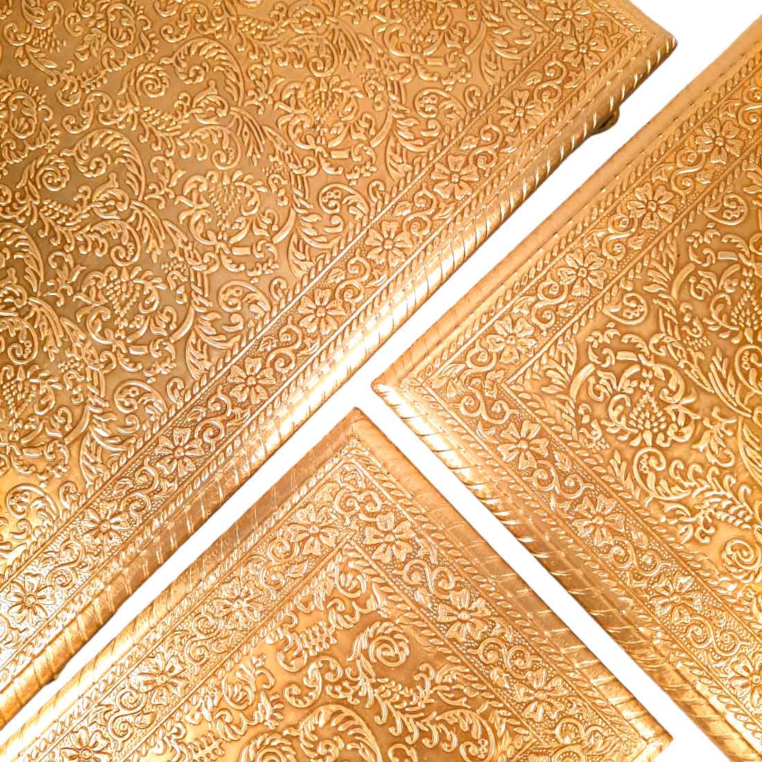 Brass Patla | Siting Stool | Bajot |(6X10) (8x12) (10x14) (Set of 3) Golden- Apkamart