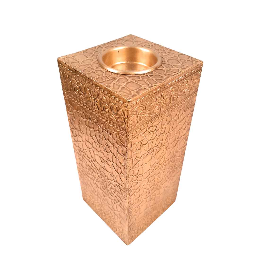 Brass candle tray set - Candle Stand for Dining Table - 7 Inch- Apkamart