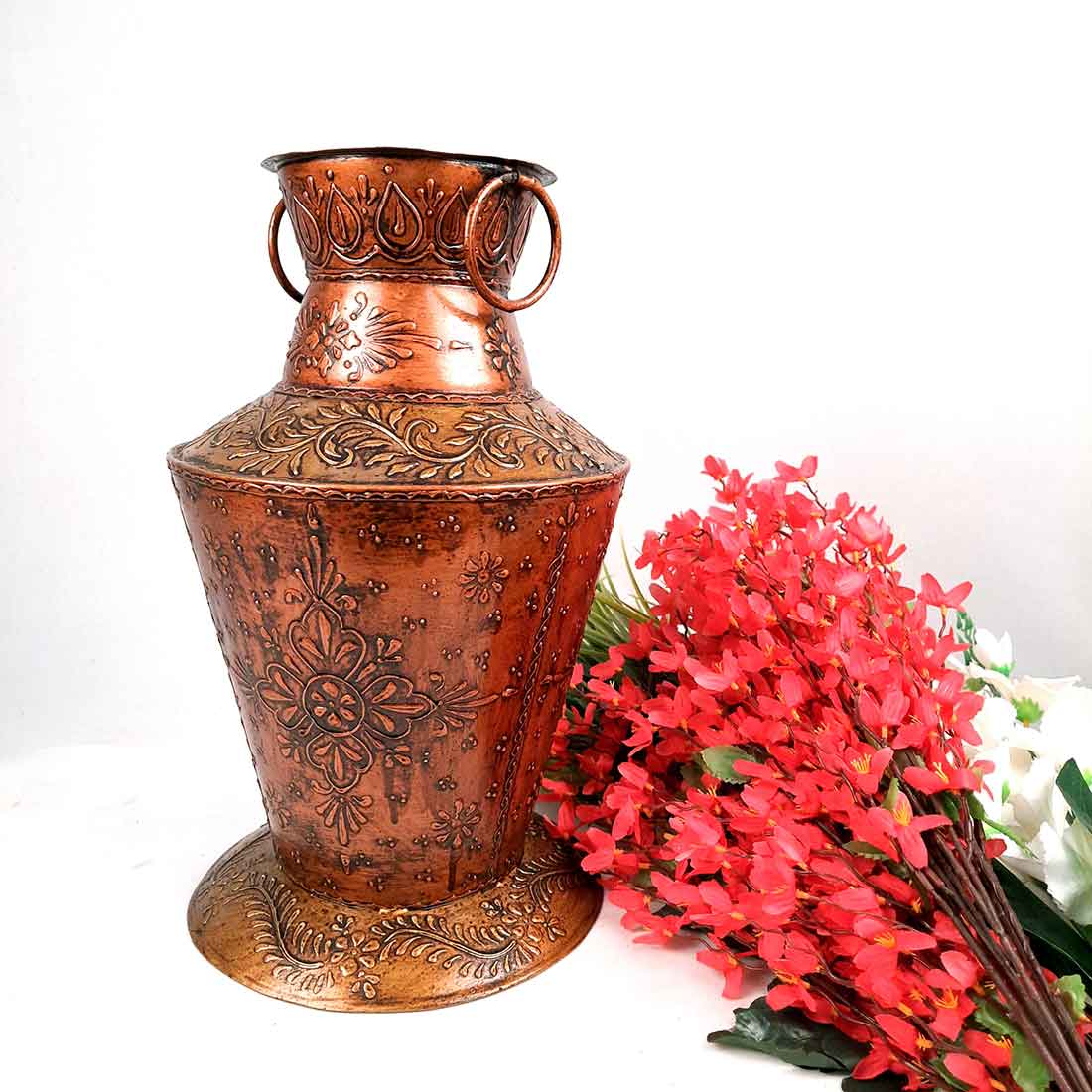 Big Flower Pot - Corner Flower Vase - For Living Room & Entrance -16 Inch-Apkamart