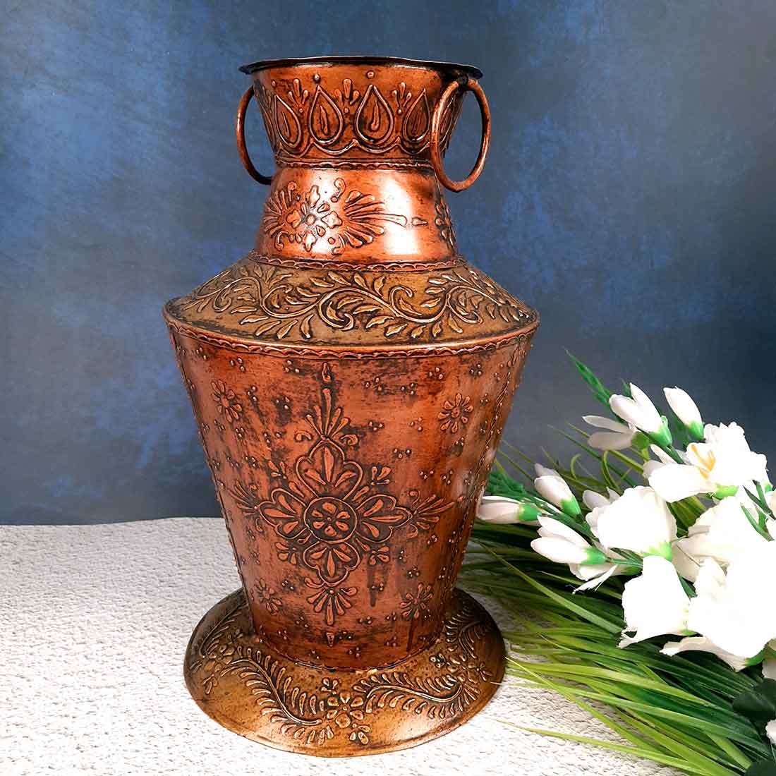 Big Flower Pot - Corner Flower Vase - For Living Room & Entrance -16 Inch-Apkamart