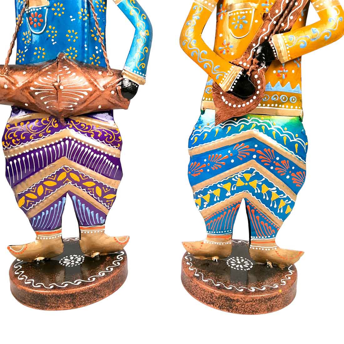 Rajasthani Musician Showpiece - For Table & Home Decor - 14 Inch - Set of 3 - Apkamart