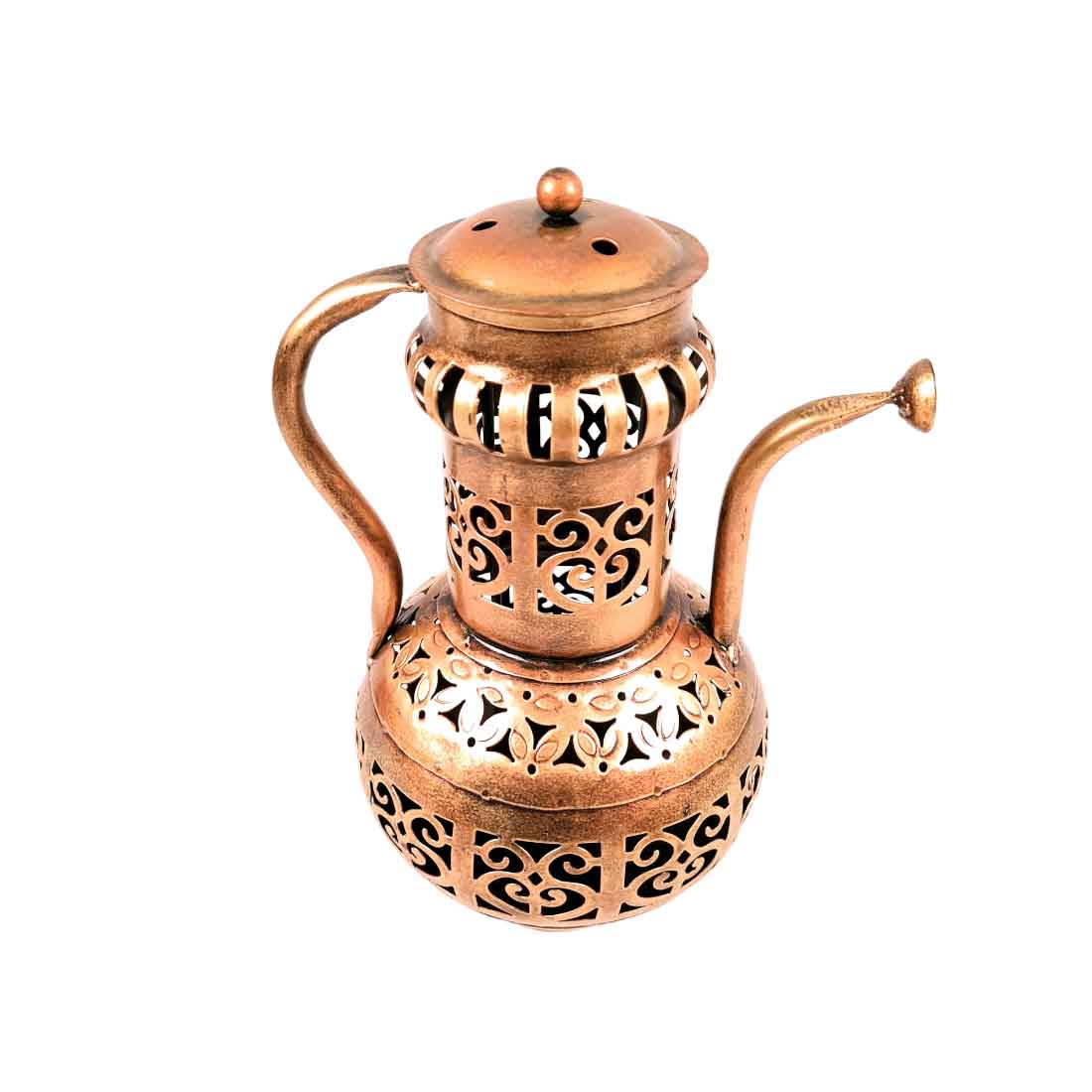 Vintage Surahi Showpiece with Tea Light Holder - 9 inch - Apkamart #Style_pack of 1