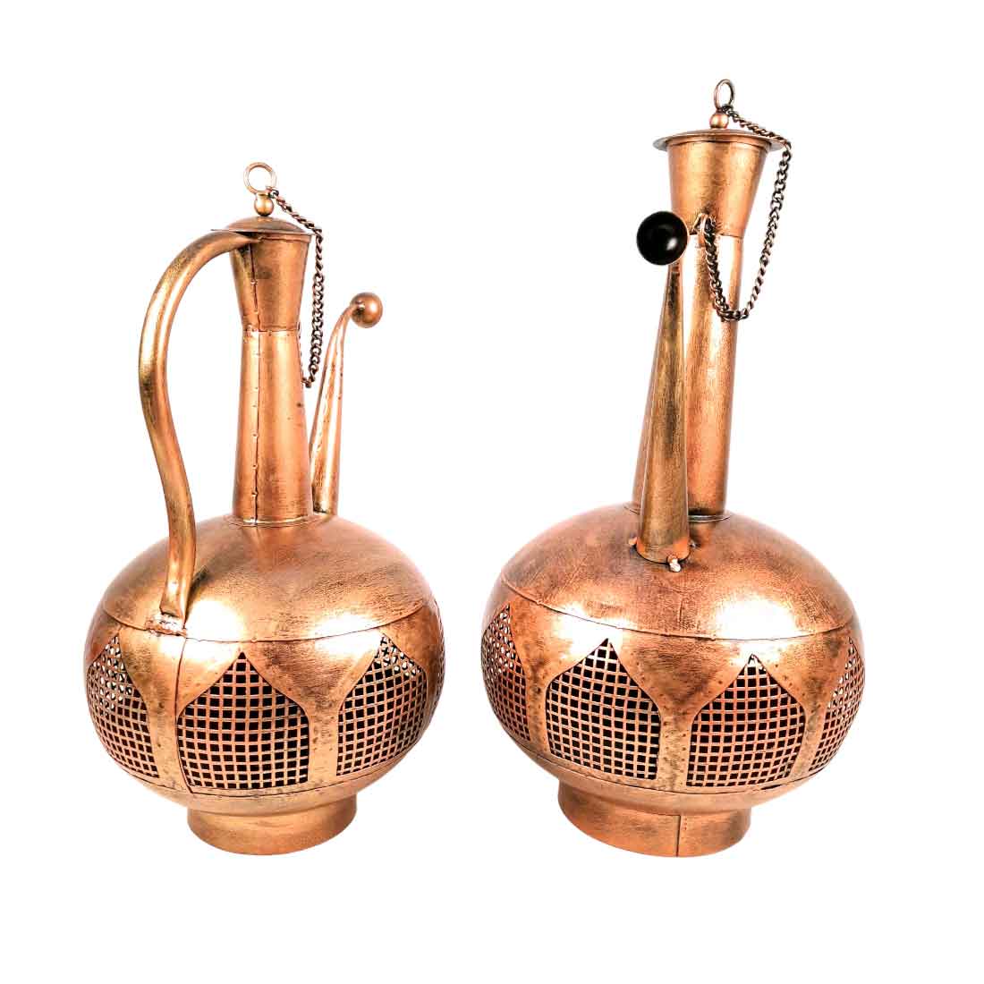 Vintage Surahi T Light for Hall & Living Room - Set of 2 (Small & Big)- Apkamart