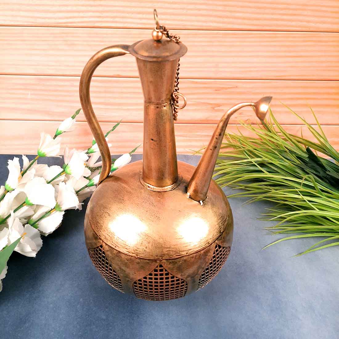 Vintage Surahi - T Light Holder - For Table & Home Decor - 16 Inch & 18 Inch -Apkamart # size_16 inch
