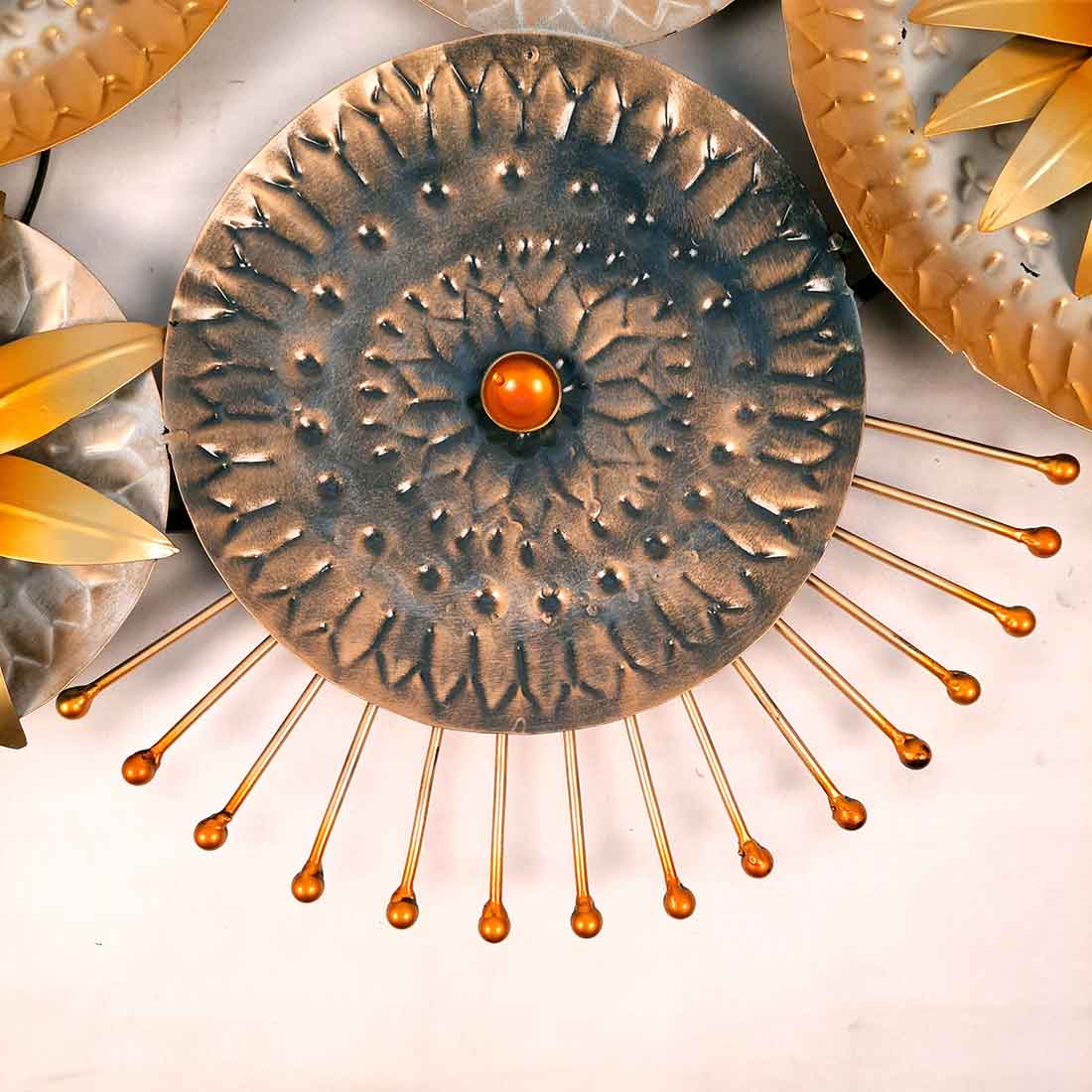 Flower Wall Hanging - Unique Wall Art Decor for Living Room - 21 Inch- Apkamart