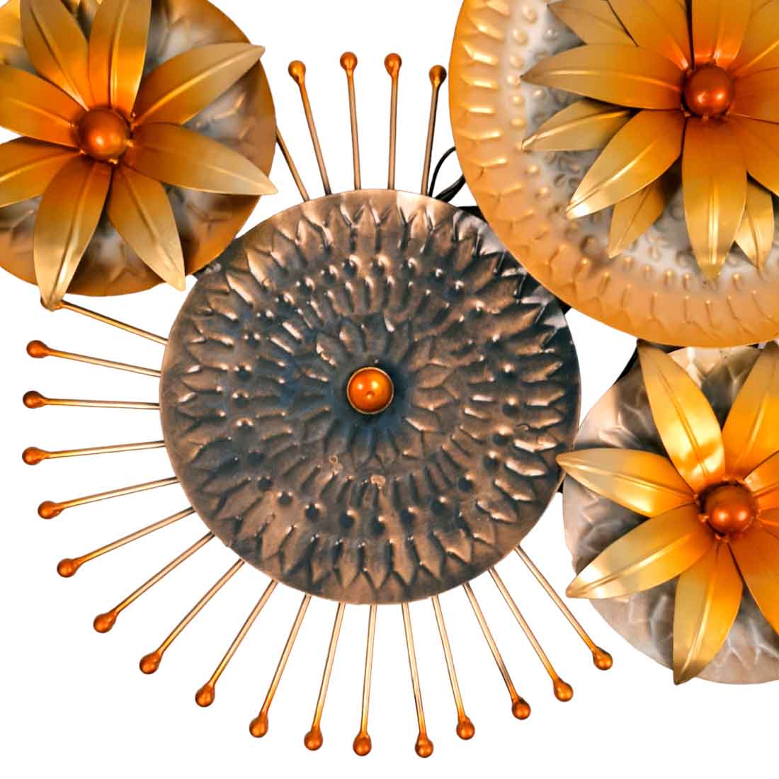 Flower Wall Hanging - Unique Wall Art Decor for Living Room - 21 Inch- Apkamart