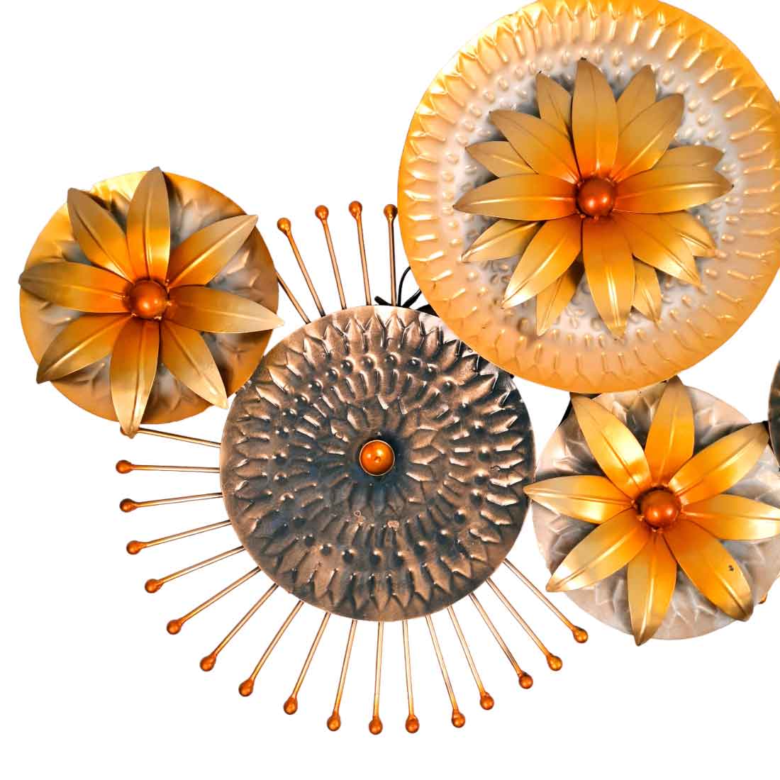 Flower Wall Hanging - Unique Wall Art Decor for Living Room - 21 Inch- Apkamart