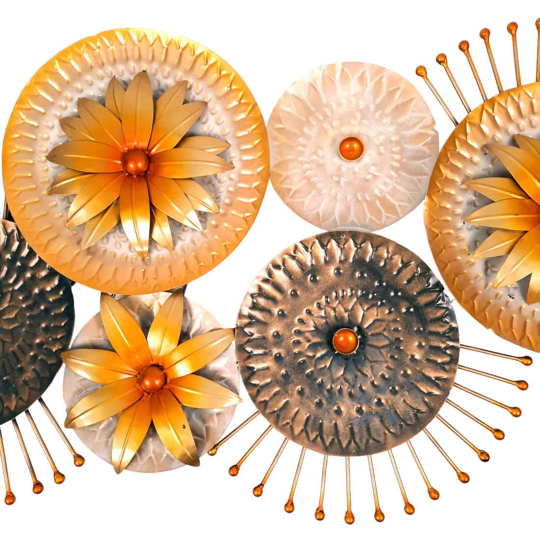 Flower Wall Hanging - Unique Wall Art Decor for Living Room - 21 Inch- Apkamart