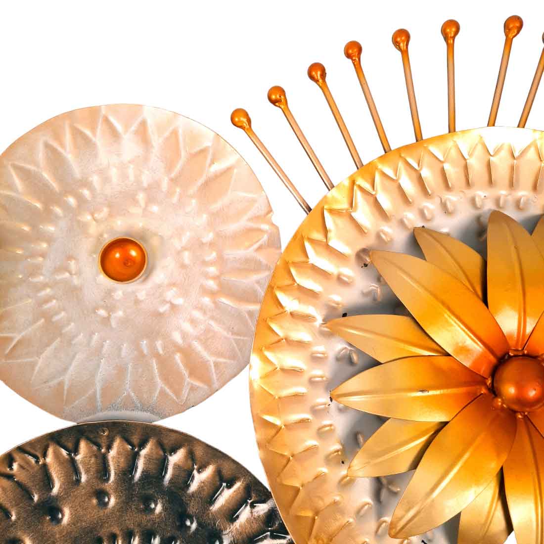 Flower Wall Hanging - Unique Wall Art Decor for Living Room - 21 Inch- Apkamart